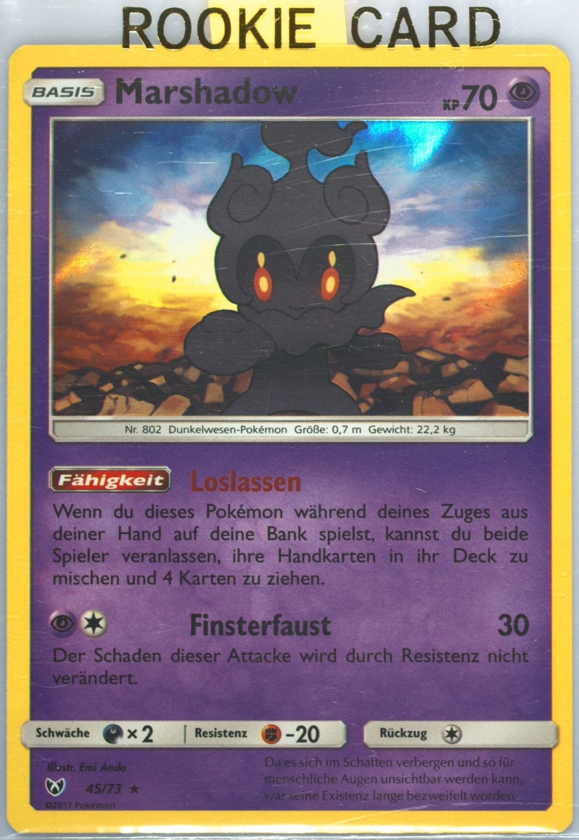 Marshadow-Holo German (45) 2017 Pokemon Sun & Moon Shining Legends