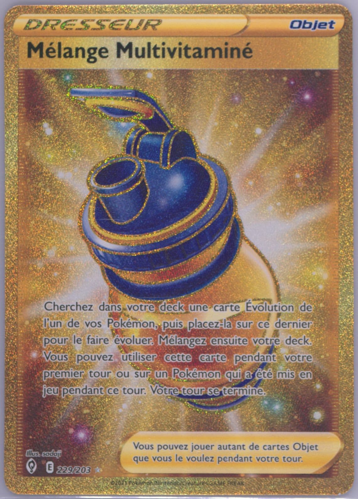 Melange Multivitamine French-Secret (229) 2021 Pokemon Sword & Shield Evolving Skies