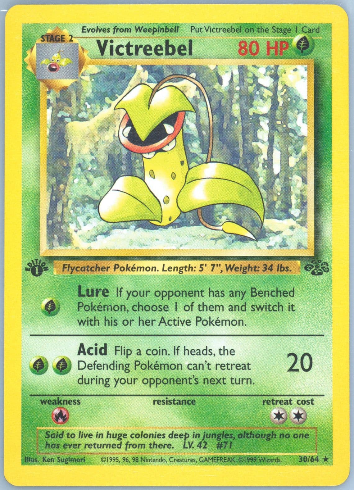 Victreebel 1st Edition (30) 1999 Pokemon Jungle
