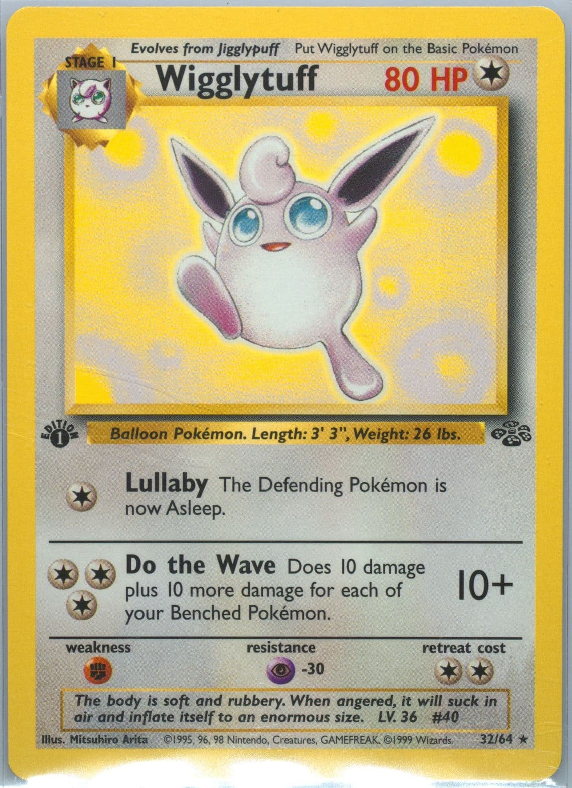 Wigglytuff 1st Edition (32) 1999 Pokemon Jungle