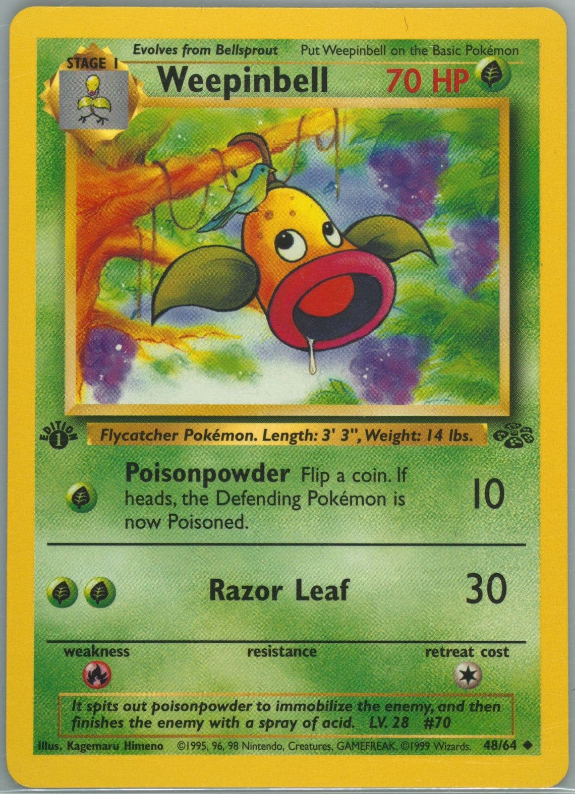 Weepinbell 1st Edition (48) 1999 Pokemon Jungle