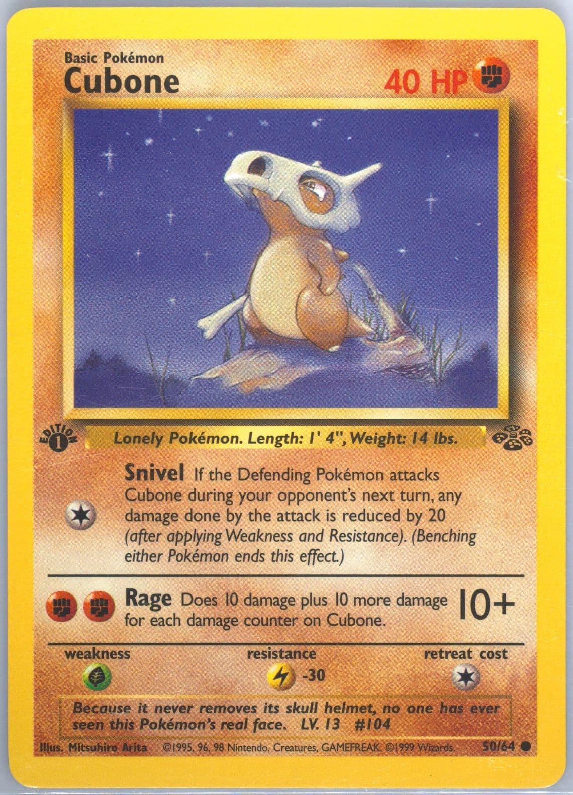 Cubone 1st Edition (50) 1999 Pokemon Jungle