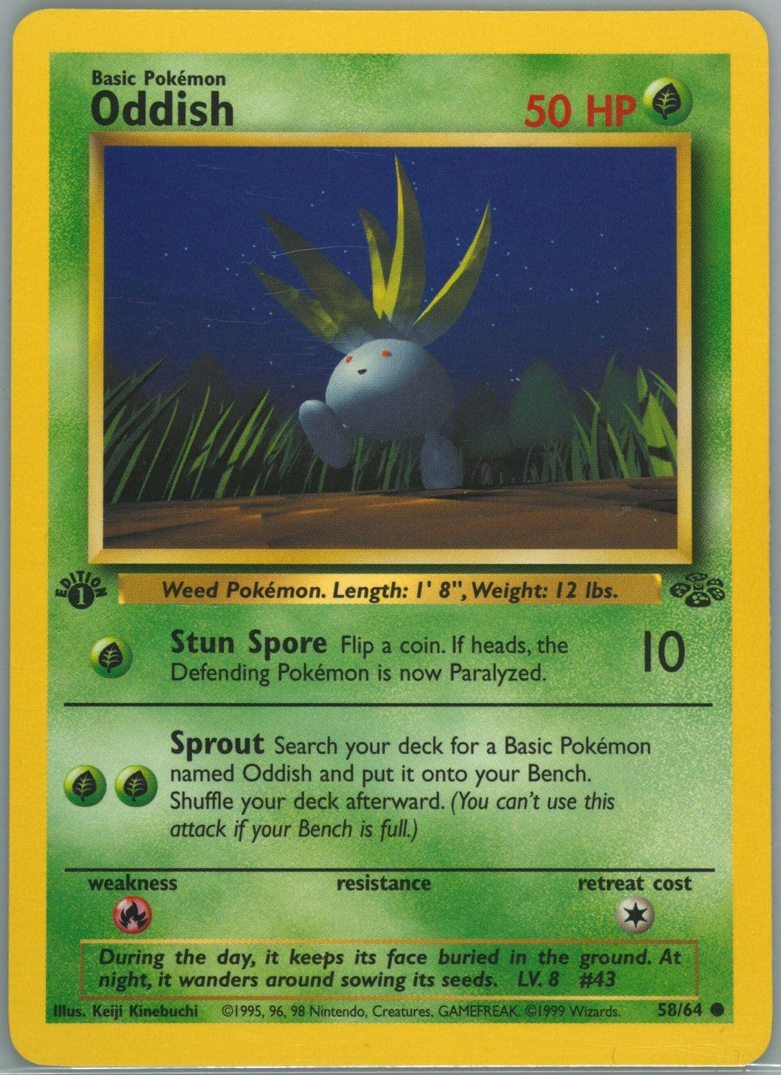 Oddish 1st Edition (58) 1999 Pokemon Jungle