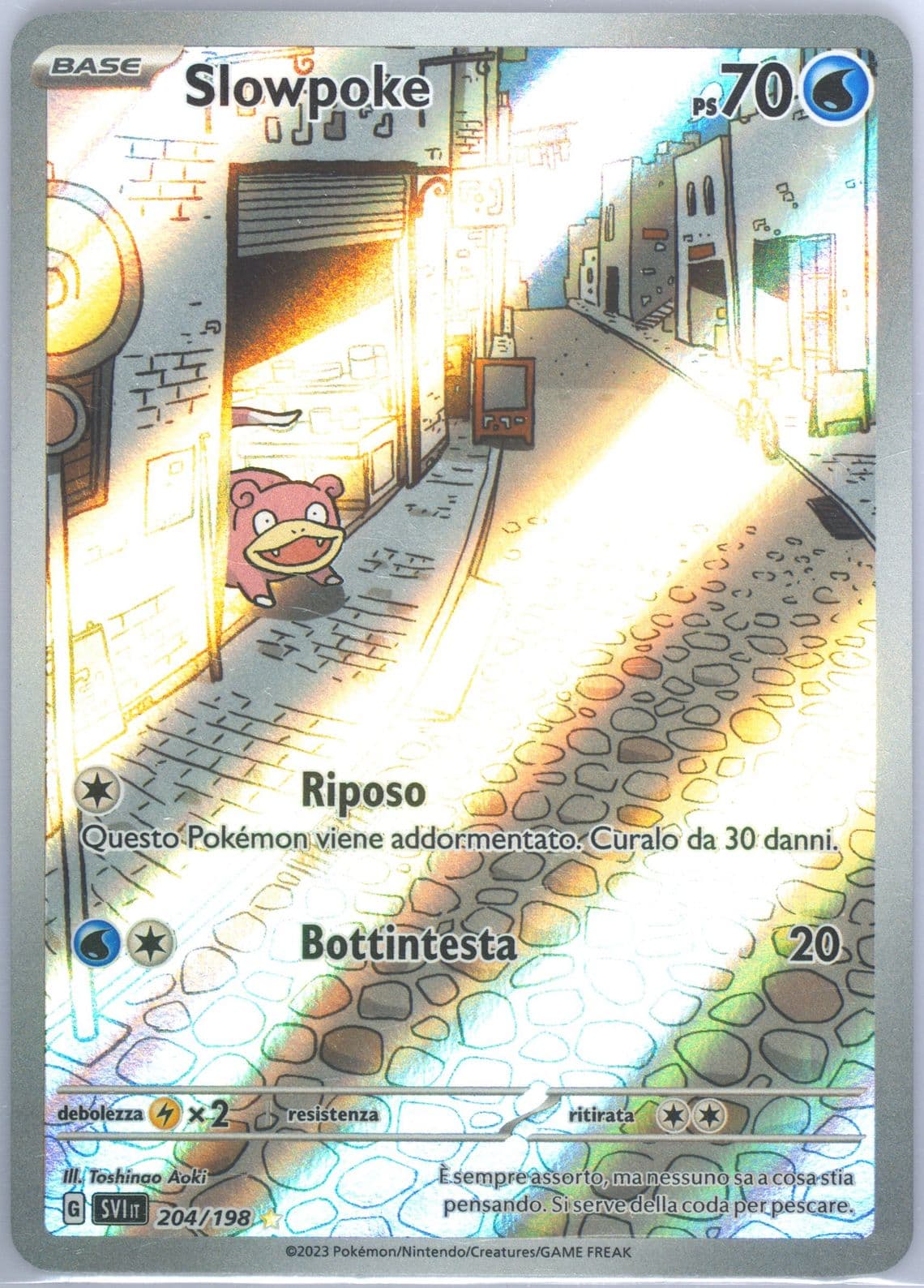 Slowpoke Illustration Rare (204) 2023 Pokemon Italian Svi It-Scarlet & Violet