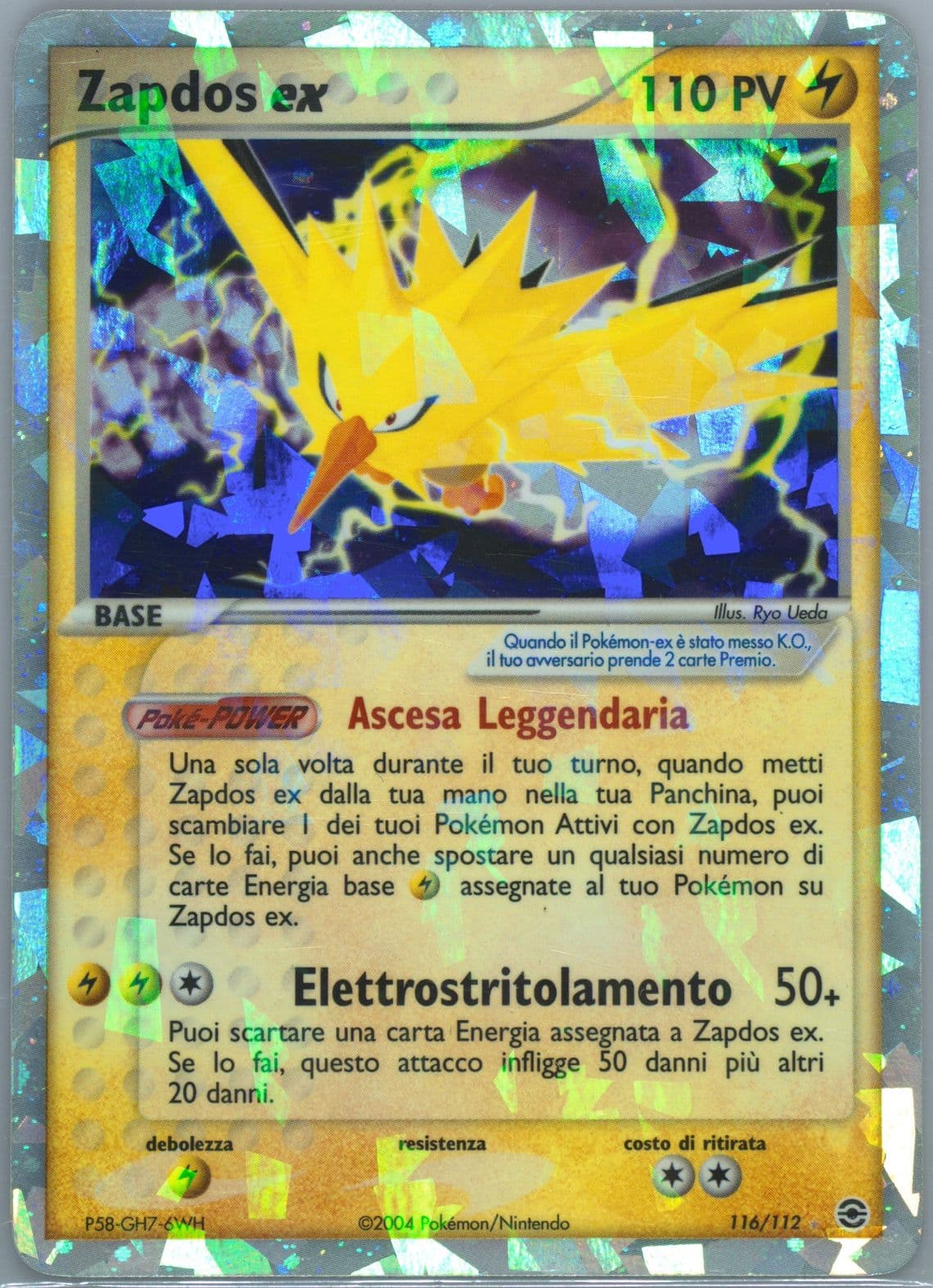 Zapdos EX-Holo Italian (116) 2004 Pokemon EX Fire Red & Leaf Green