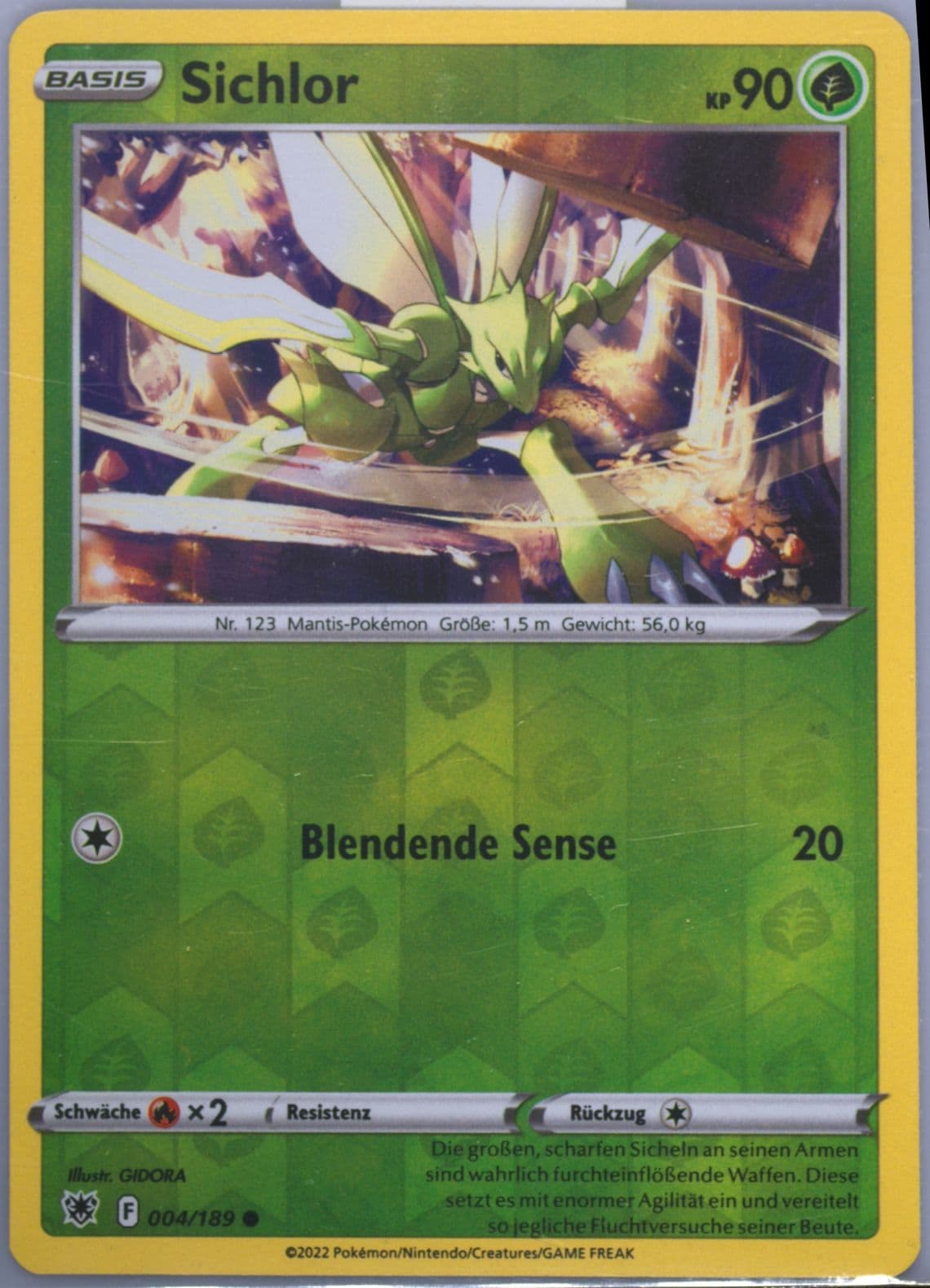 Sichlor-Reverse Foil German (004) 2022 Pokemon Sword & Shield Astral Radiance