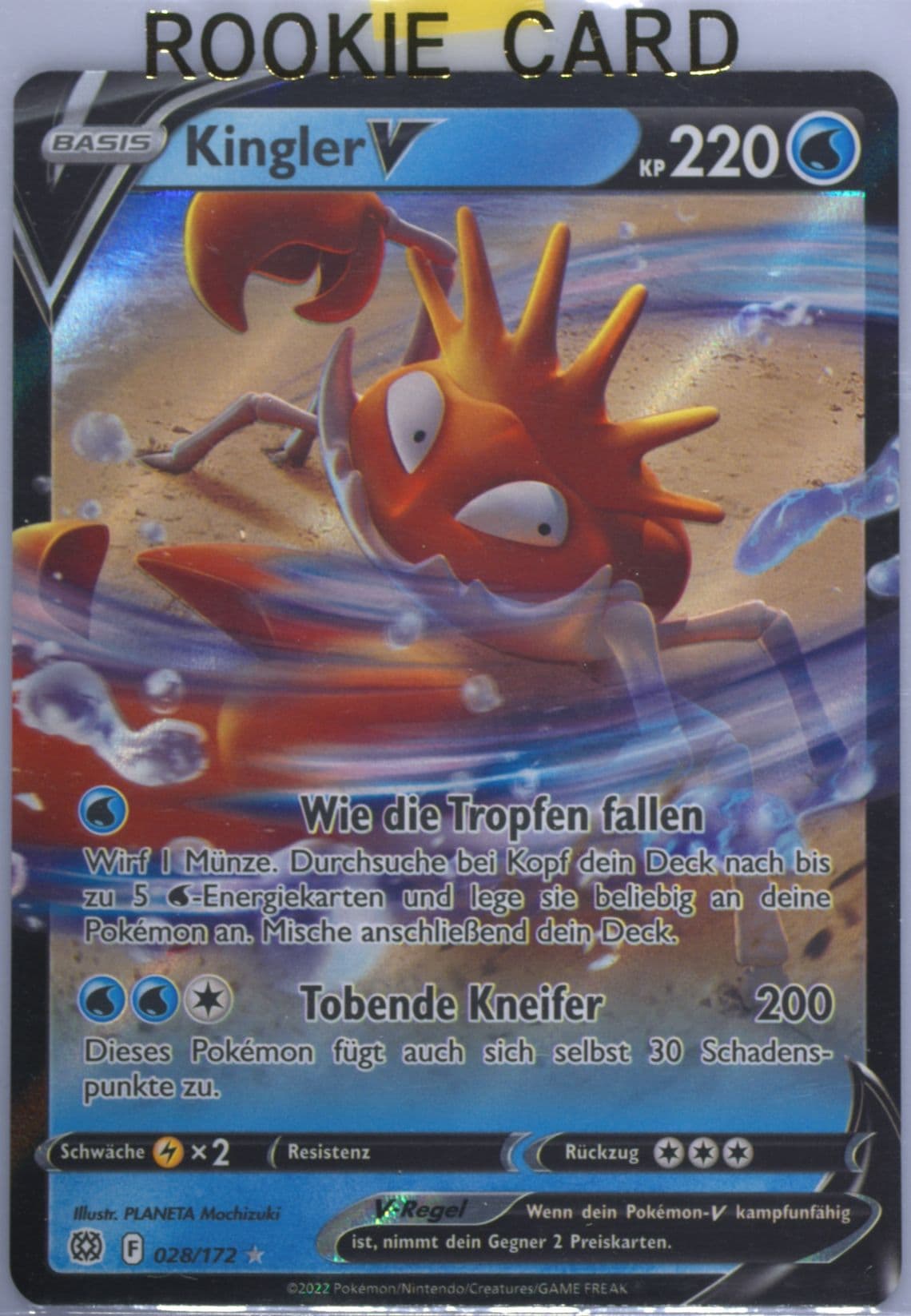 Kingler V German (028) 2022 Pokemon Sword & Shield Brilliant Stars