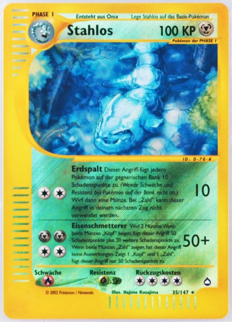 Stahlos-Reverse Foil German (35) 2003 Pokemon Aquapolis