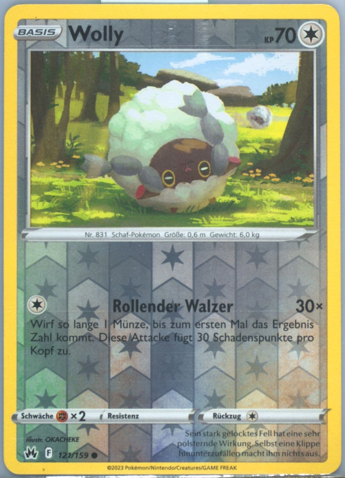 Wolly-Reverse Foil German (121) 2023 Pokemon Sword and Shield Crown Zenith