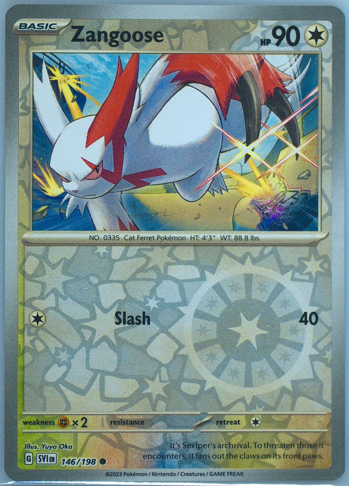 Zangoose Reverse Holo (146) 2023 Pokemon Svi EN-Scarlet & Violet