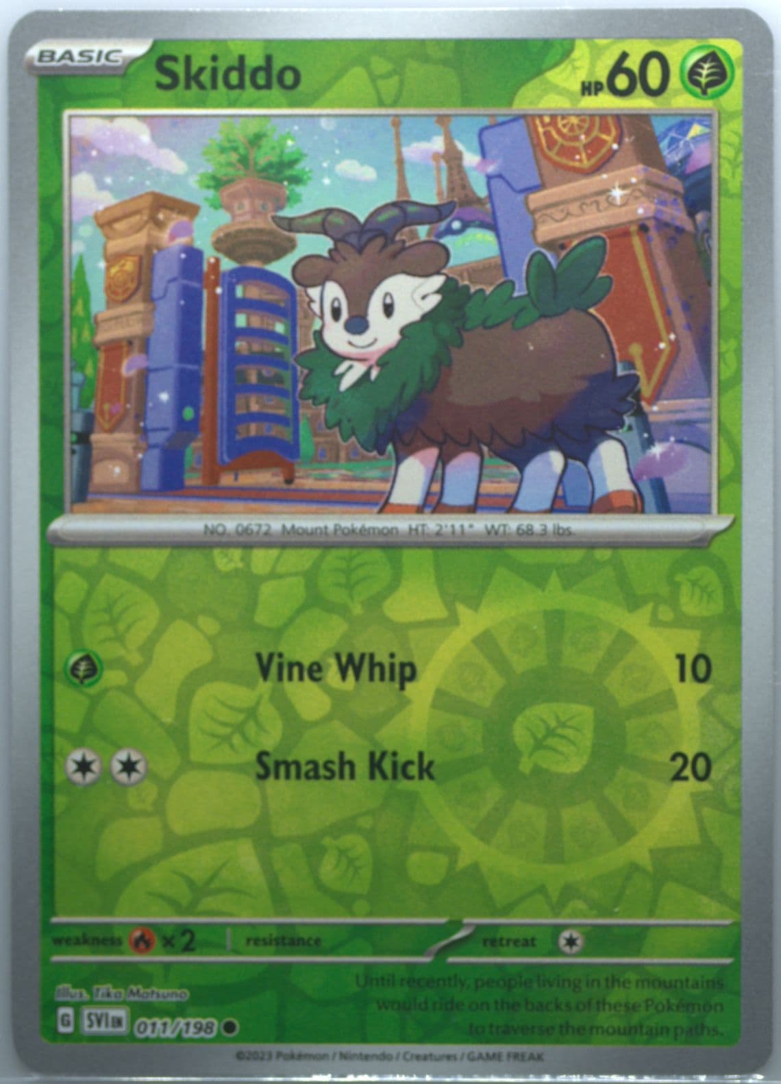 Skiddo Reverse Holo (011) 2023 Pokemon Svi EN-Scarlet & Violet