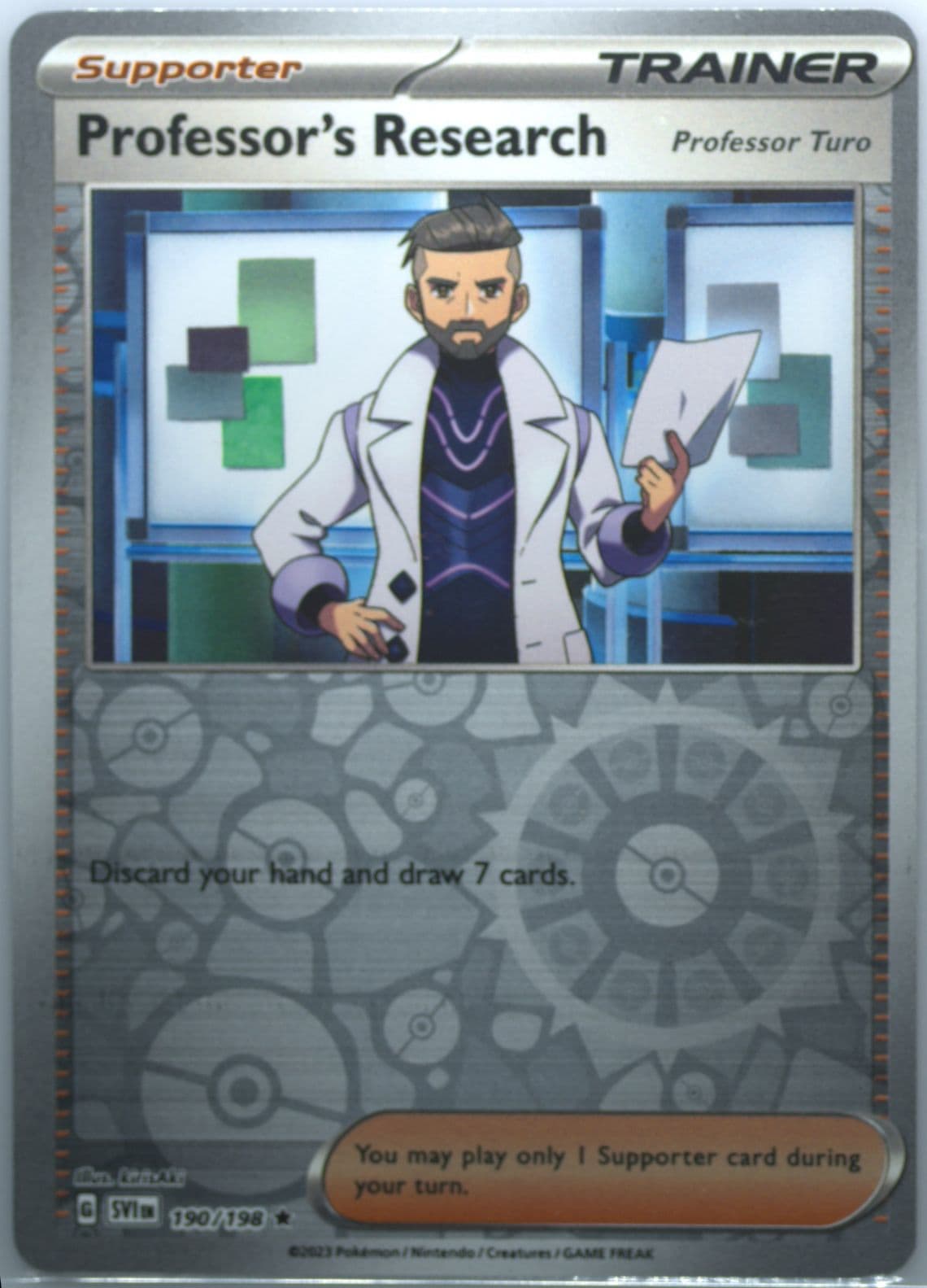 Professor's Research Reverse Holo (190) 2023 Pokemon Svi EN-Scarlet & Violet