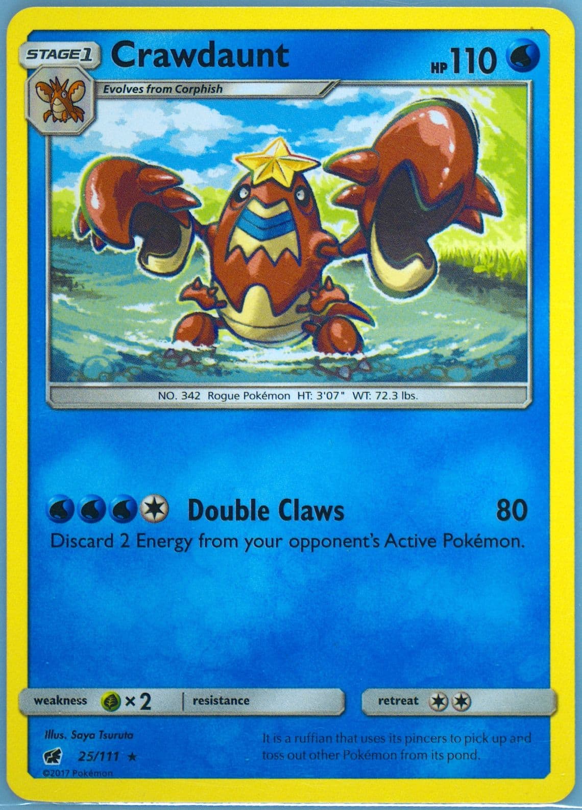 Crawdaunt (25) 2017 Pokemon Sun & Moon Crimson Invasion