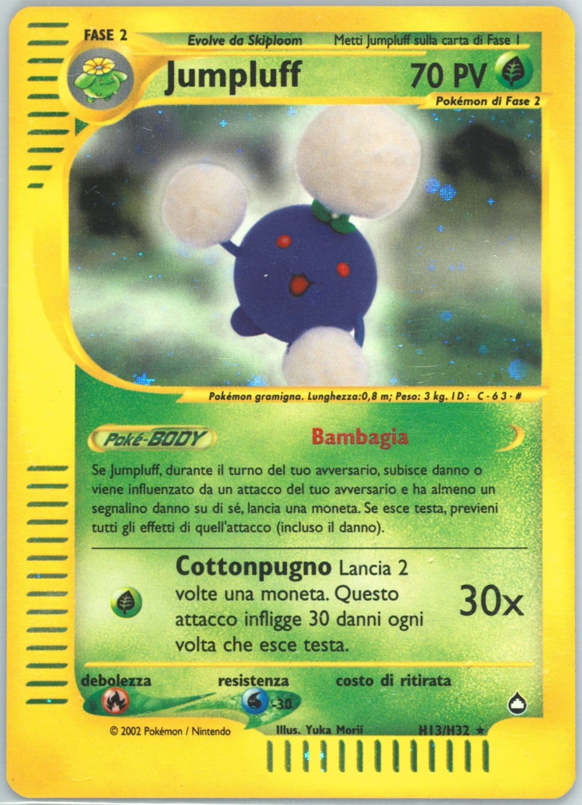 Jumpluff-Holo Italian (H13) 2003 Pokemon Aquapolis