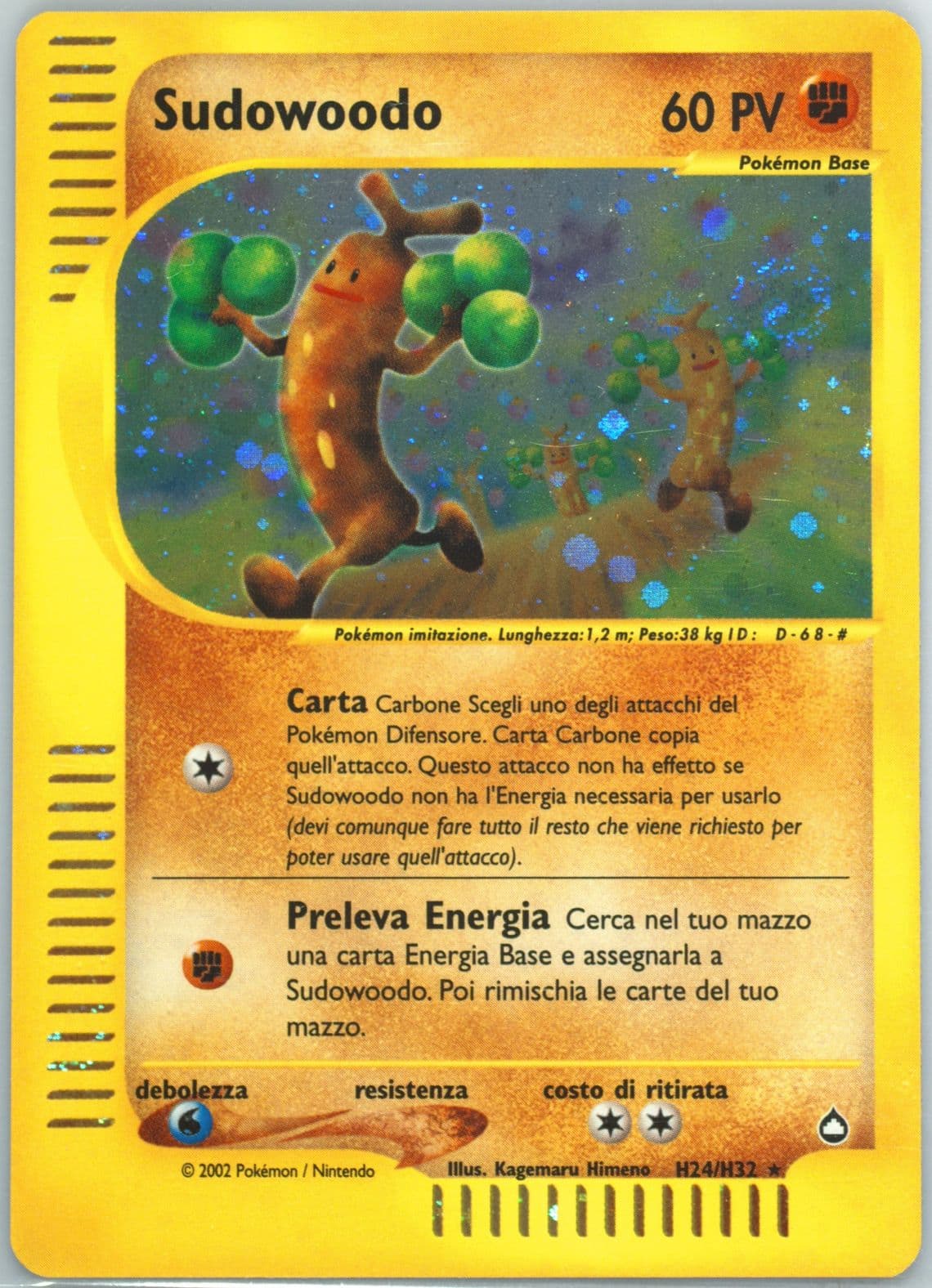 Sudowoodo-Holo Italian (H24) 2003 Pokemon Aquapolis