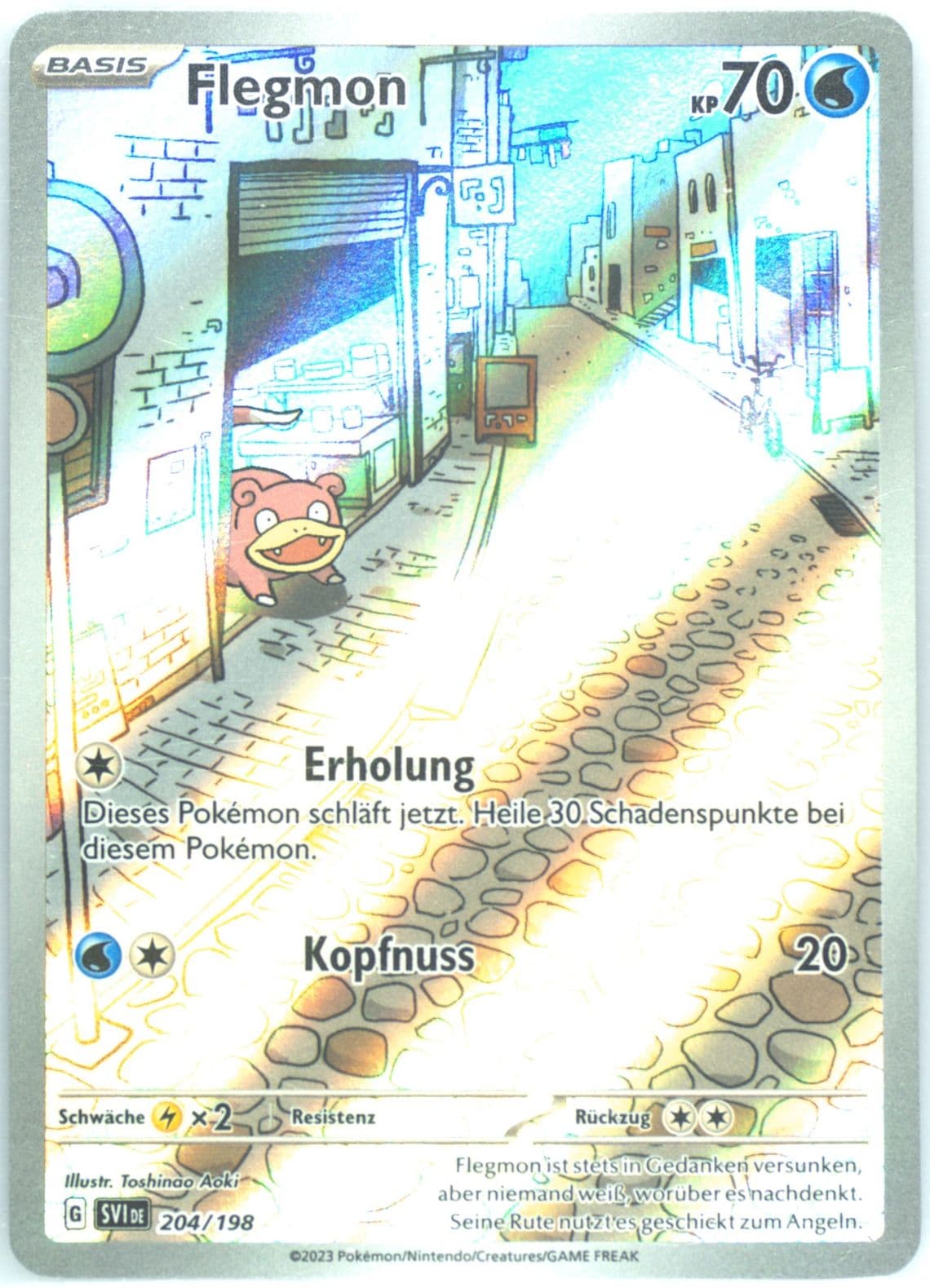 Slowpoke Illustration Rare (204) 2023 Pokemon German Svi de-Scarlet & Violet