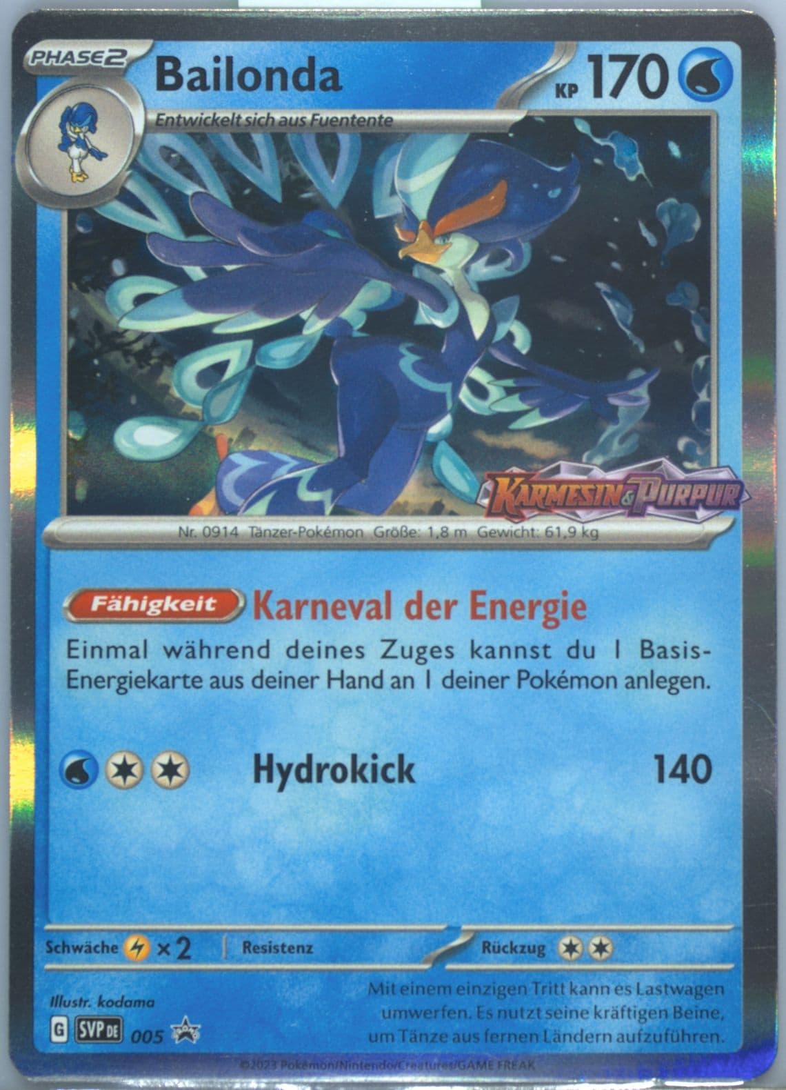 Quaquaval Scarlet & Violet Prerelease (005) 2023 Pokemon German Svp de-SV Black Star Promo