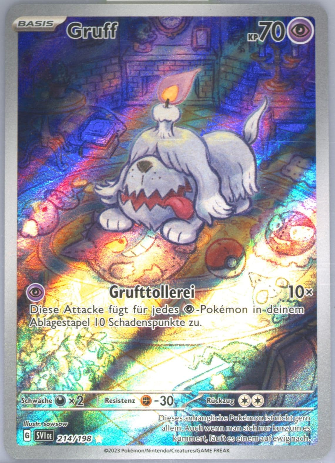 Greavard Illustration Rare (214) 2023 Pokemon German Svi de-Scarlet & Violet