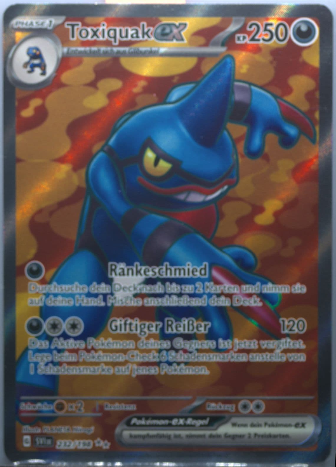 Toxicroak EX Ultra Rare (232) 2023 Pokemon German Svi de-Scarlet & Violet