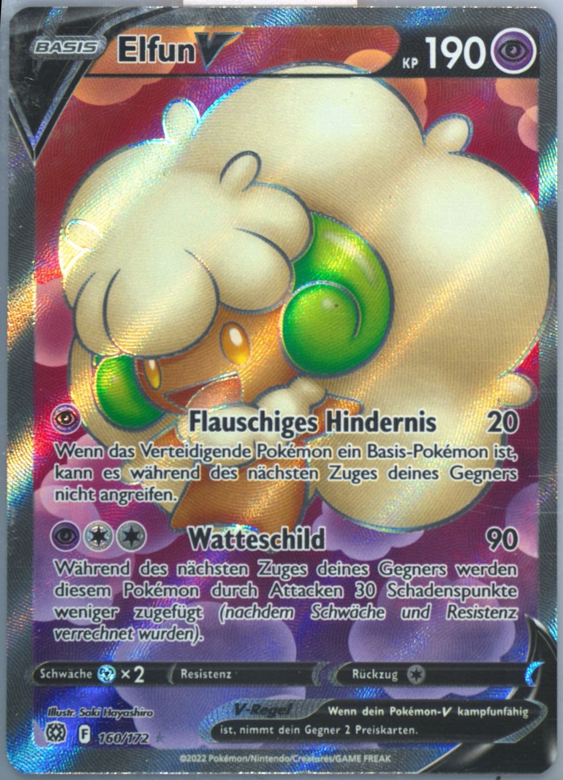 Full Art/Elfun V German (160) 2022 Pokemon Sword & Shield Brilliant Stars
