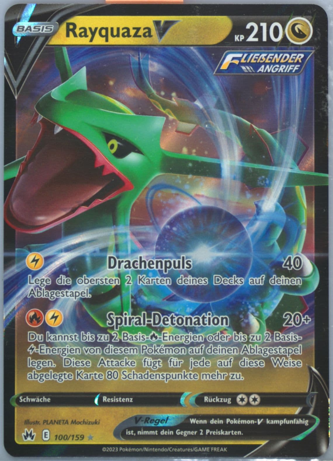 Rayquaza V German (100) 2023 Pokemon Sword and Shield Crown Zenith
