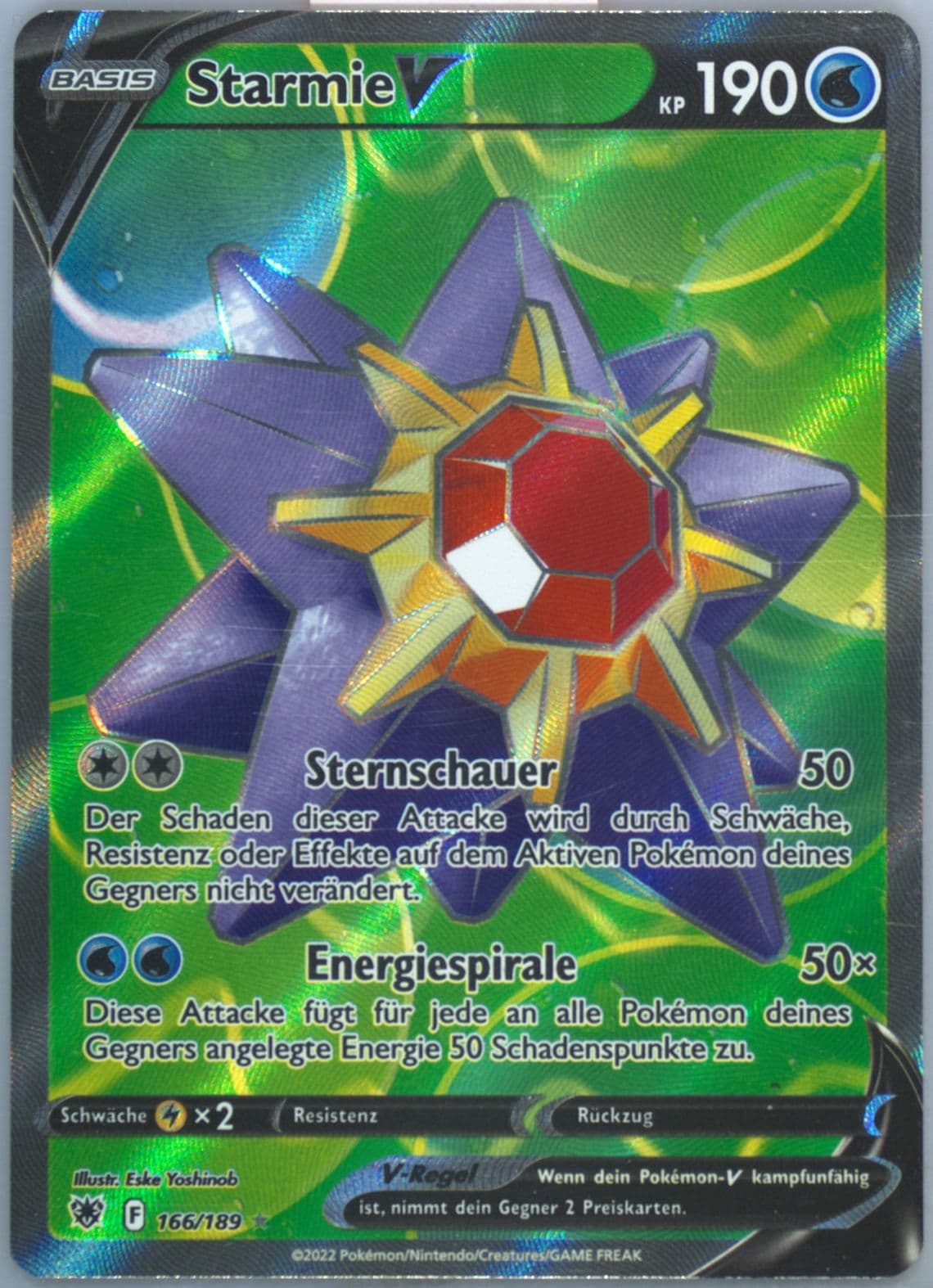Full Art/Starmie V German (166) 2022 Pokemon Sword & Shield Astral Radiance