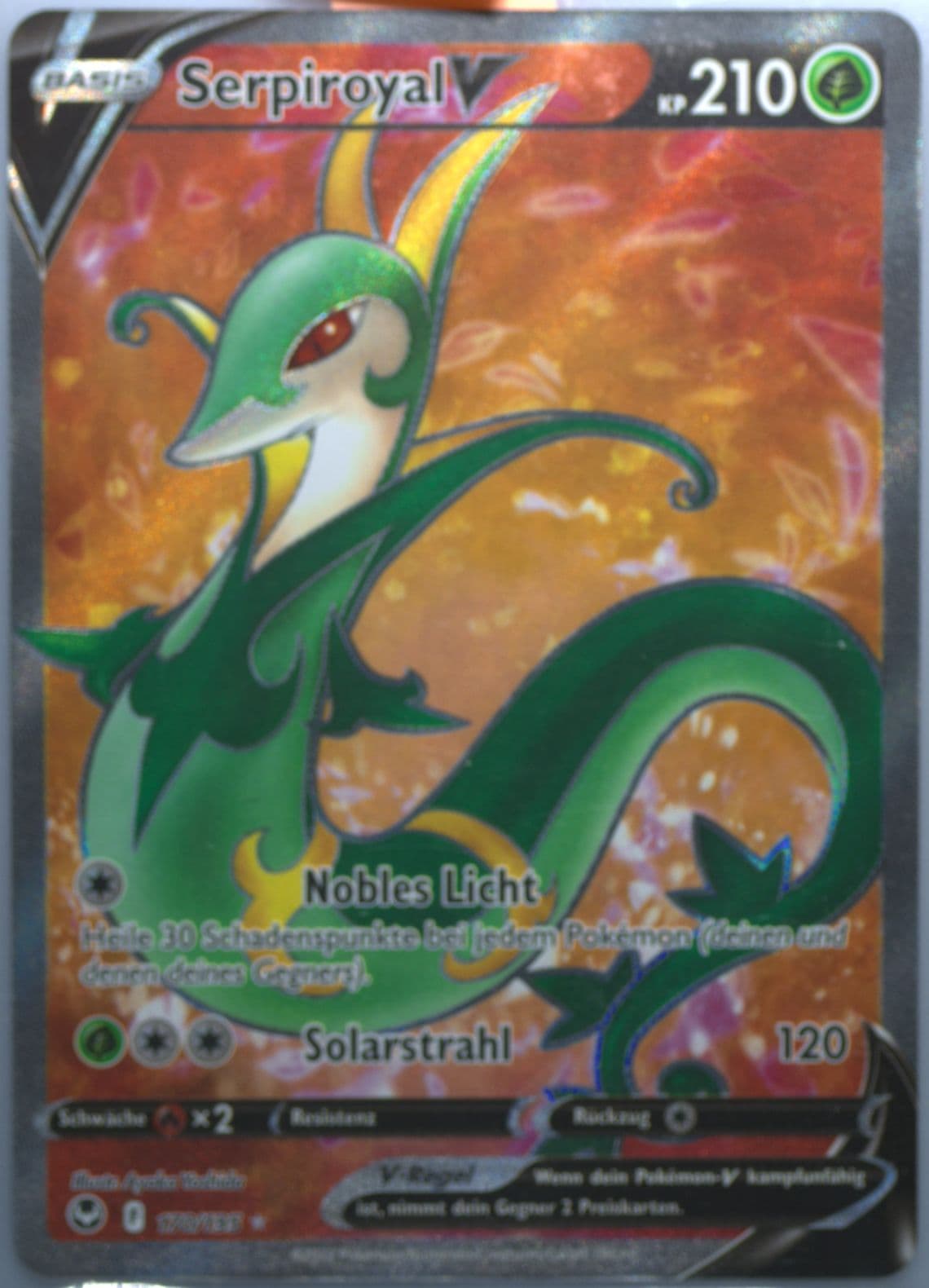 Full Art/Serpiroyal V German (170) 2022 Pokemon Sword & Shield Silver Tempest