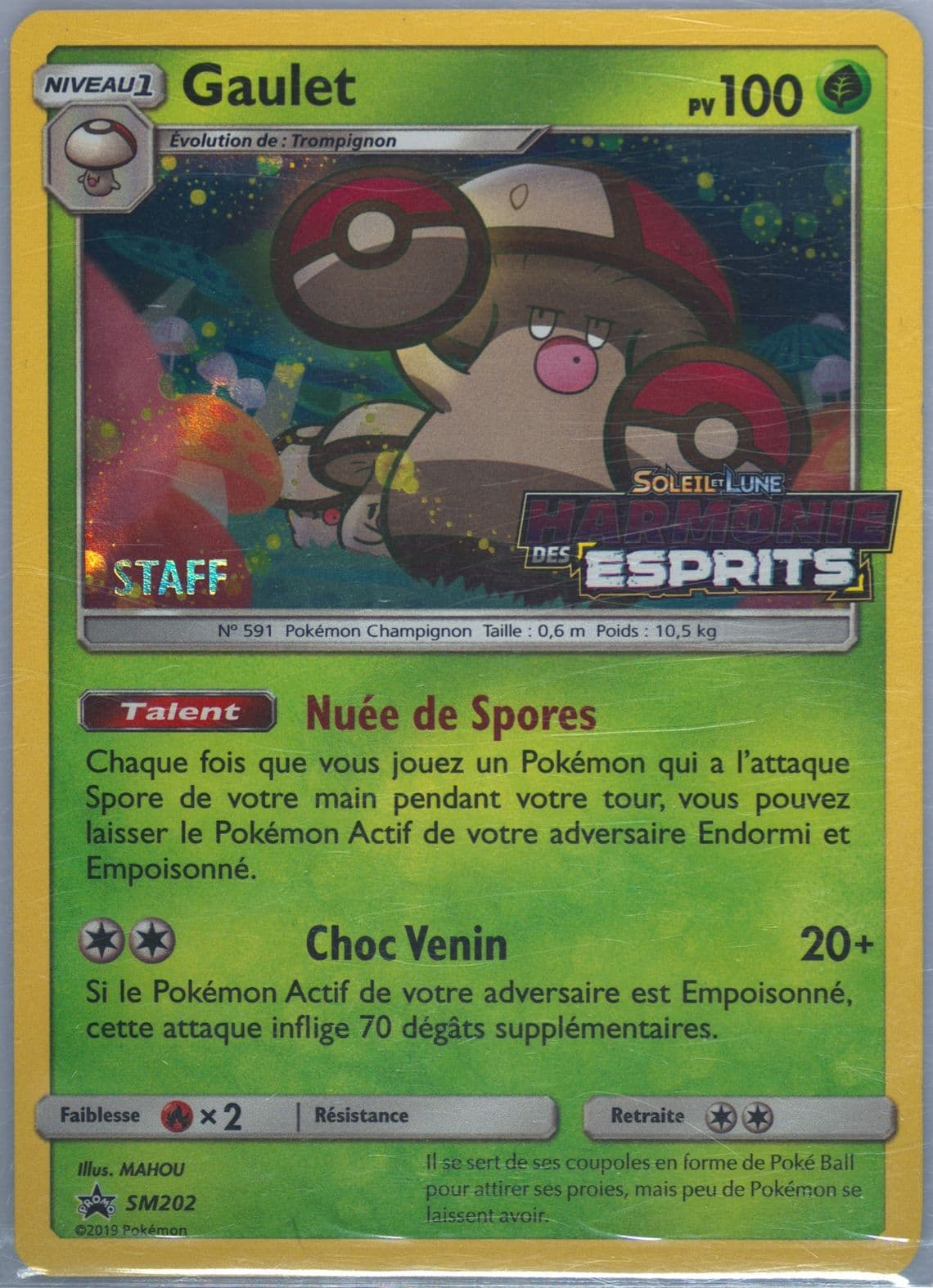 Gaulet-Holo Unified Minds Prerelease-Staff-French (SM202) 2019 Pokemon SM Black Star Promo