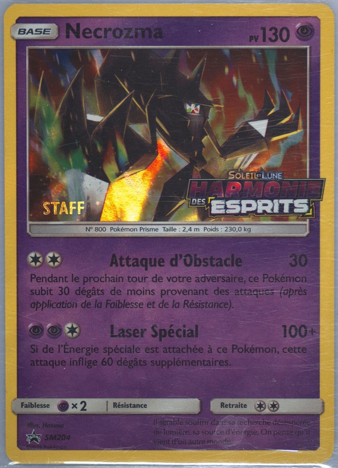 Necrozma-Holo Unified Minds Prerelease-Staff-French (SM204) 2019 Pokemon SM Black Star Promo