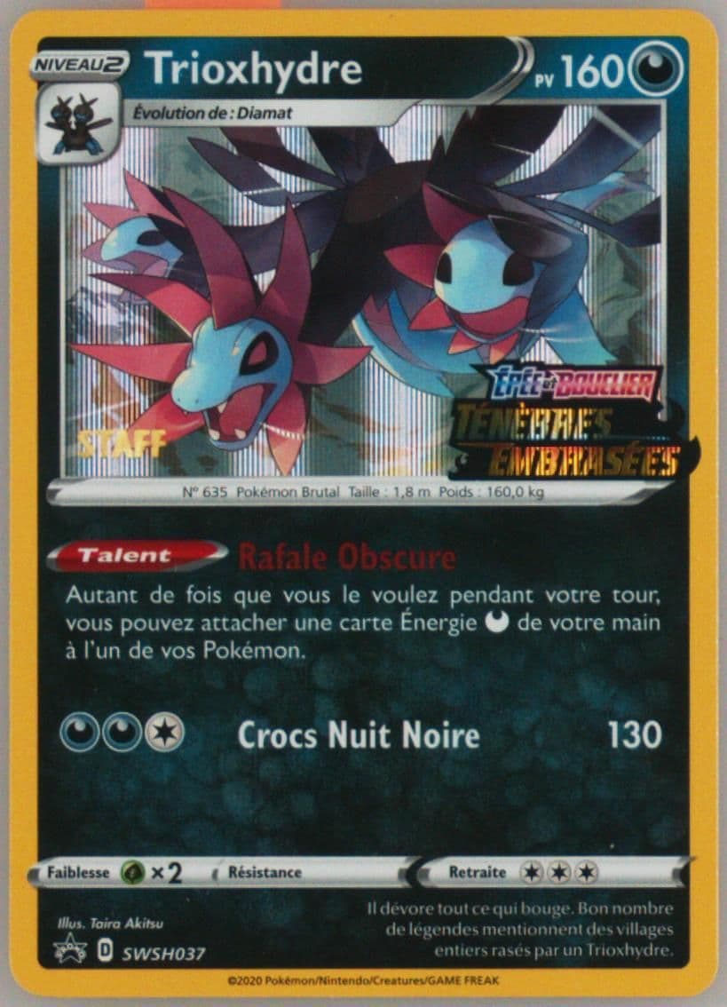 Trioxhydre-Holo Prerelease-Staff-French (037) 2020 Pokemon Swsh Black Star Promo