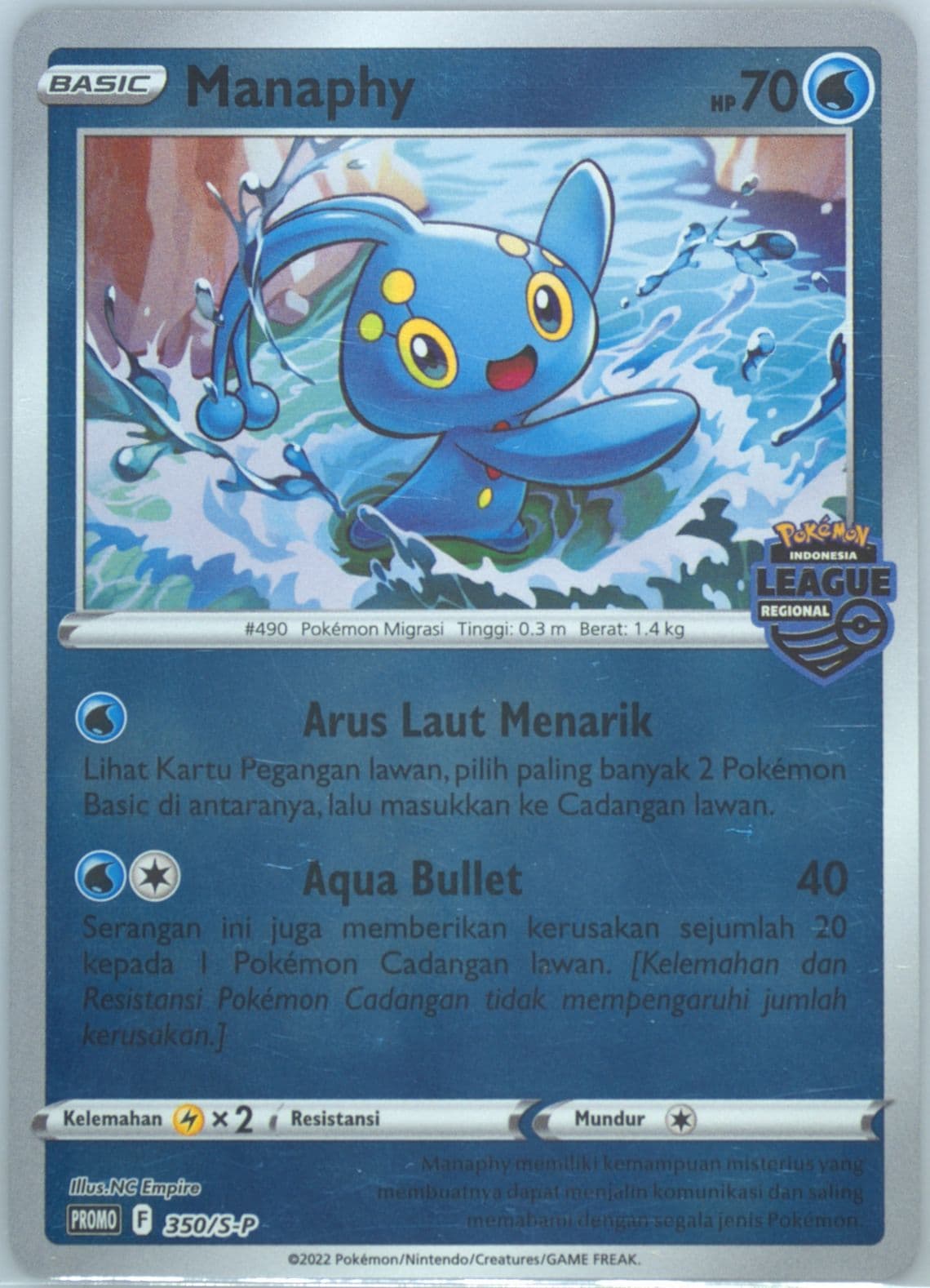 Manaphy Regional League Indonesia 2022-Participation (350) 2022 Pokemon Indonesian S Promo