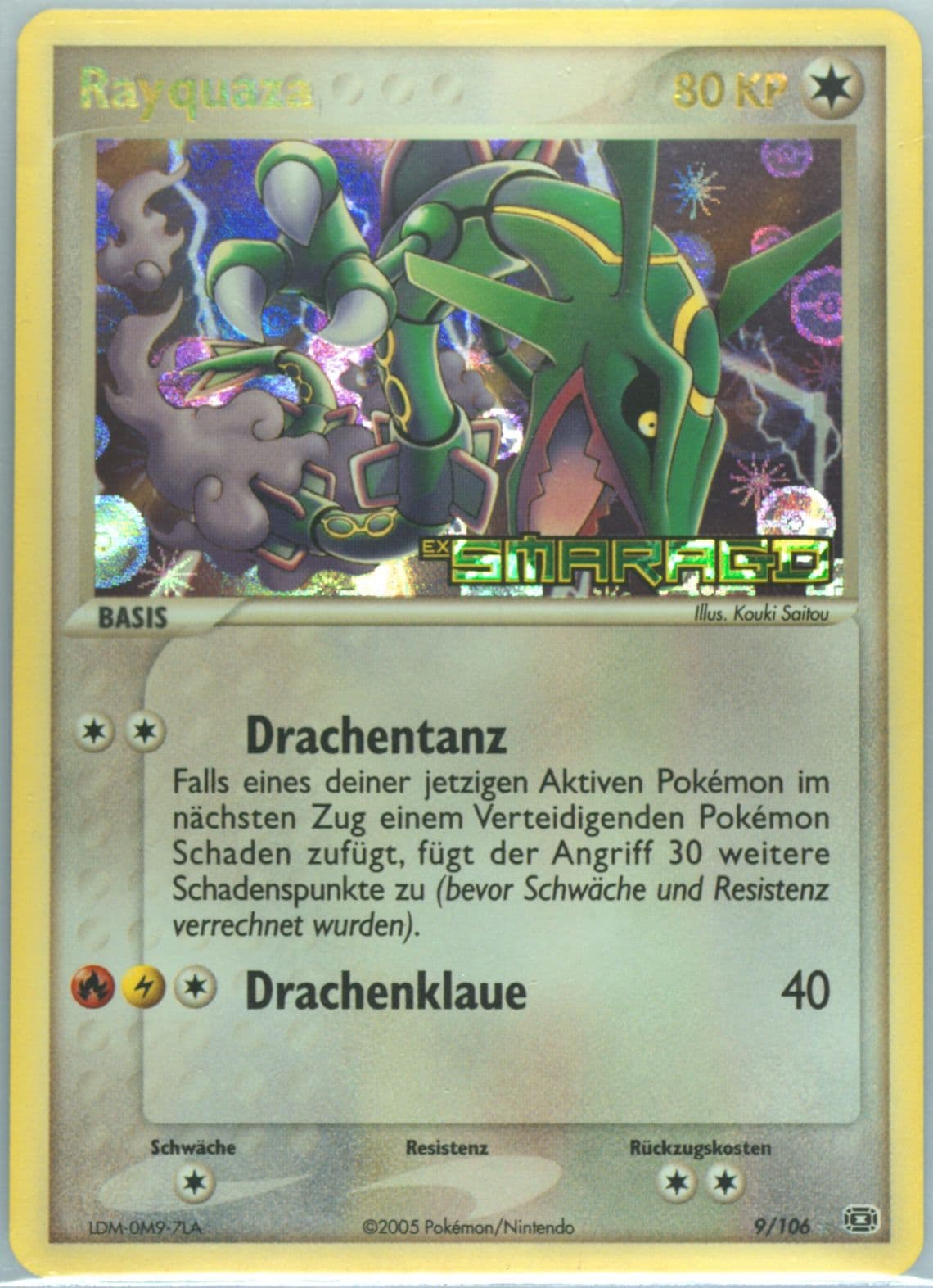 Rayquaza-Reverse Foil German (9) 2005 Pokemon EX Emerald