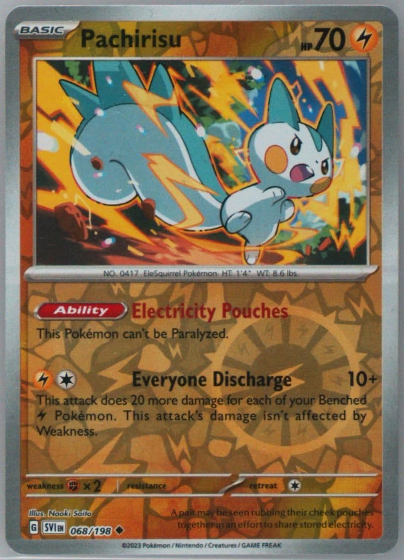 Pachirisu Reverse Holo (068) 2023 Pokemon Svi EN-Scarlet & Violet
