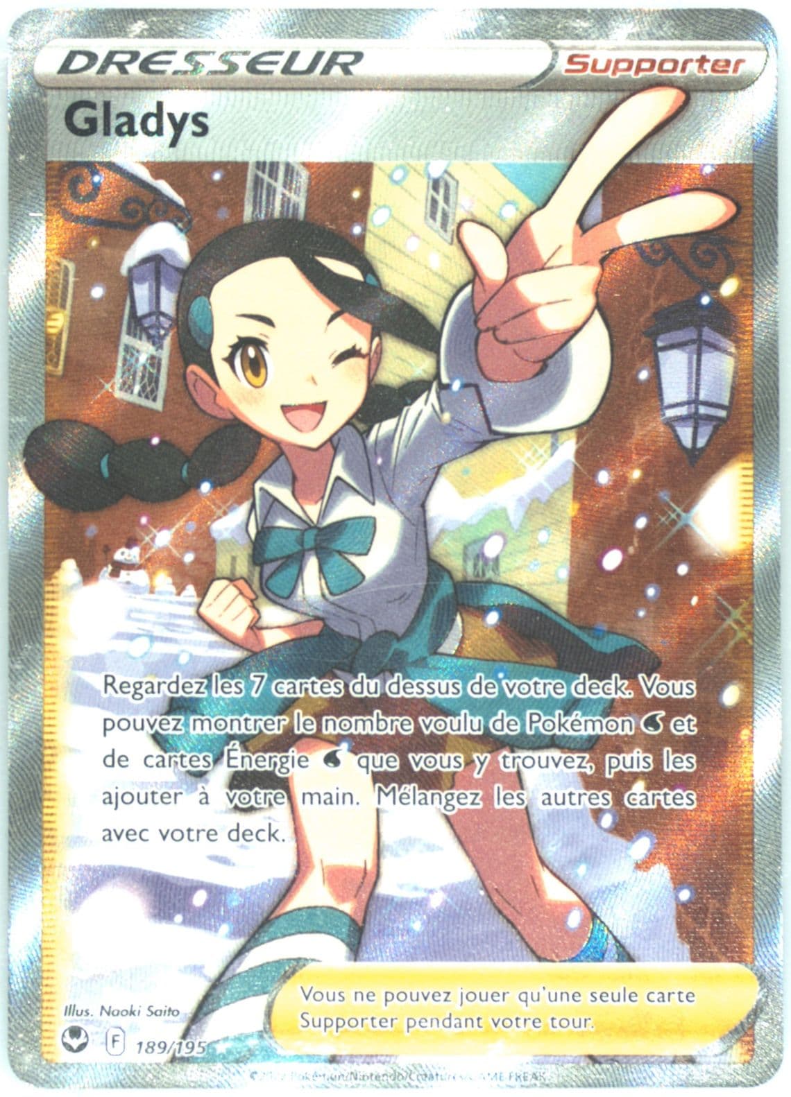 Full Art/Gladys French (189) 2022 Pokemon Sword & Shield Silver Tempest