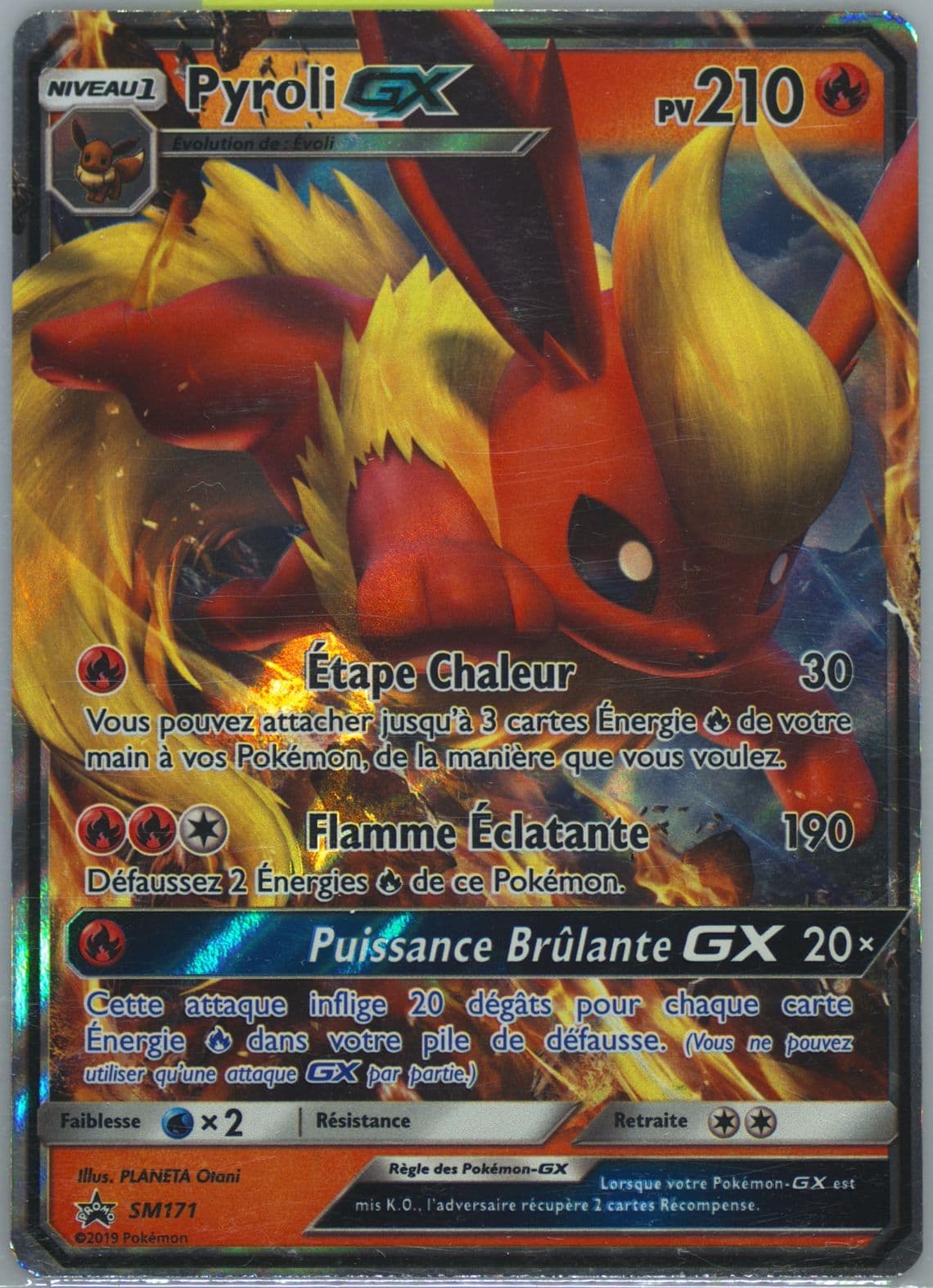 Pyroli GX Elemental Power Tins-French (SM171) 2019 Pokemon SM Black Star Promo