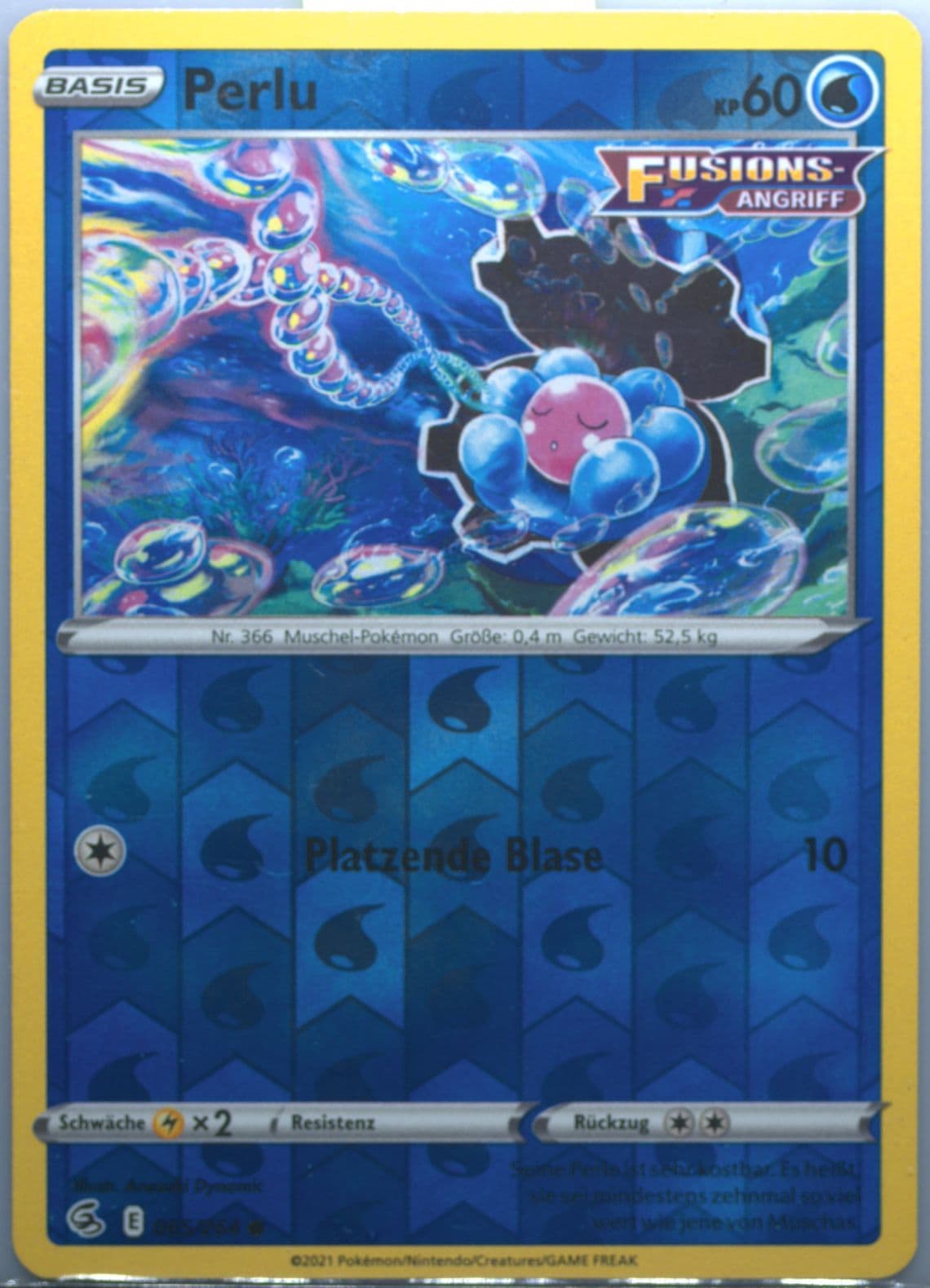 Perlu-Reverse Foil German (065) 2021 Pokemon Sword & Shield Fusion Strike