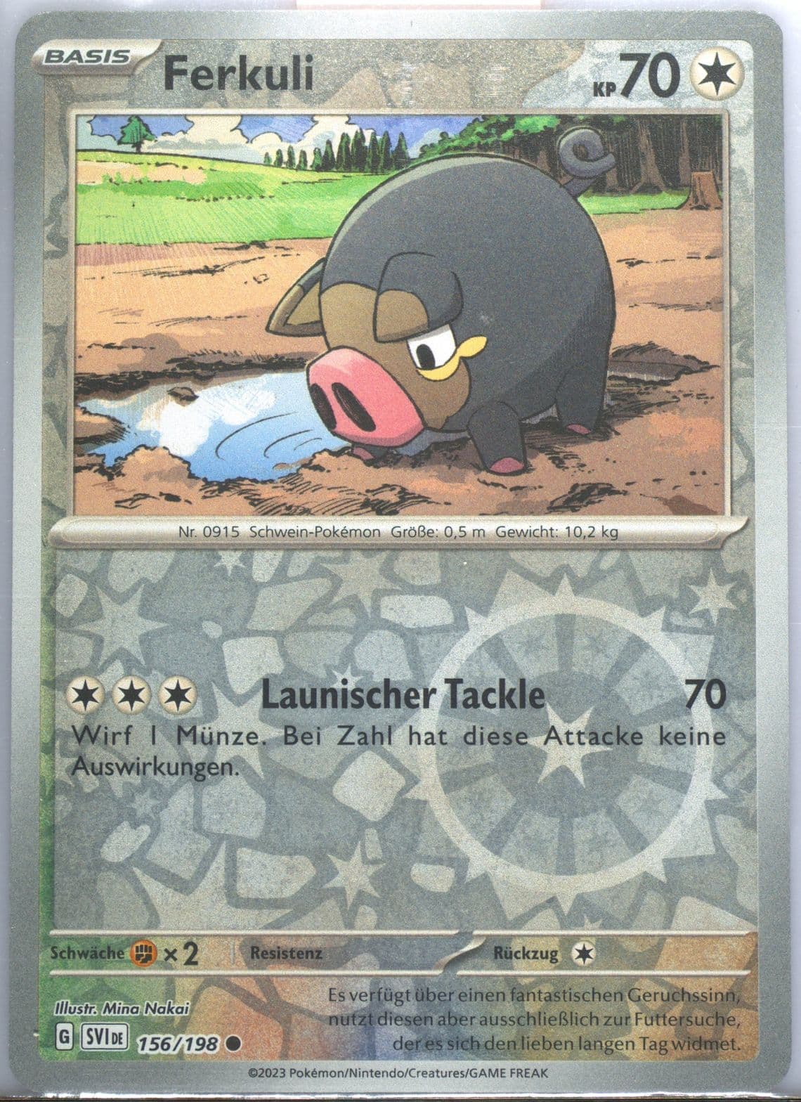 Lechonk Reverse Holo (156) 2023 Pokemon German Svi de-Scarlet & Violet