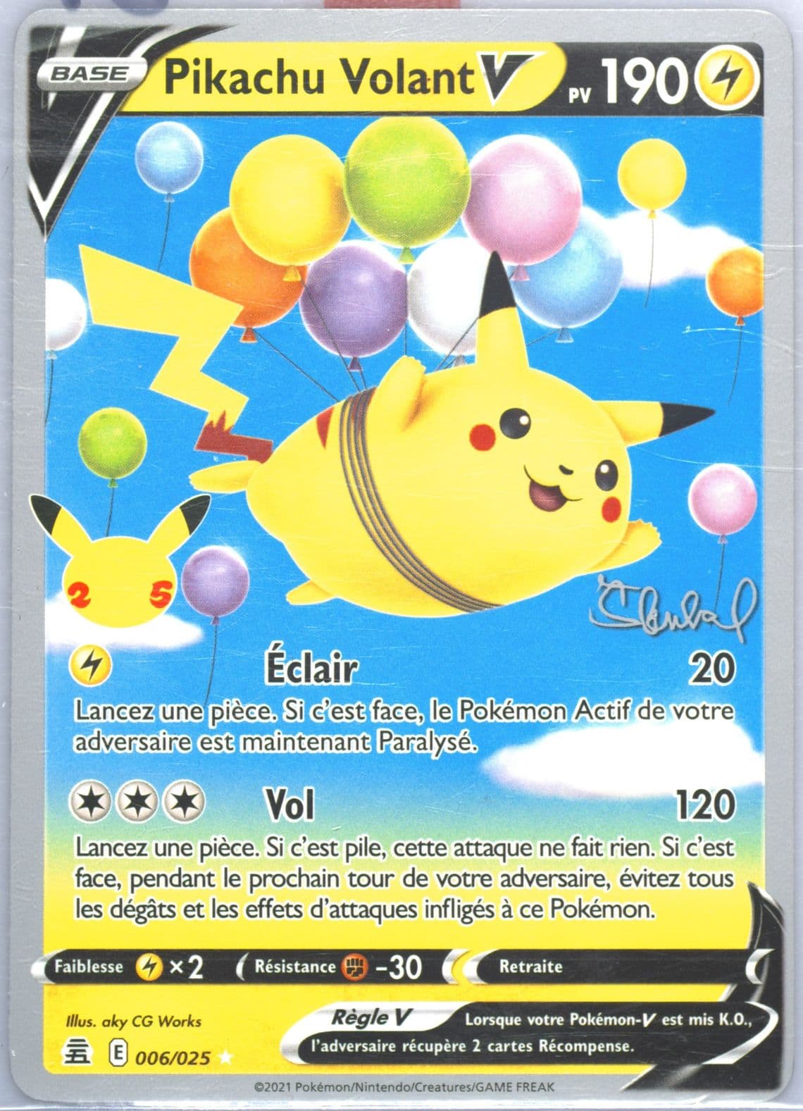 Flying Pikachu V Adp-French (006) 2023 Pokemon 2022 World Championships Deck: Adp