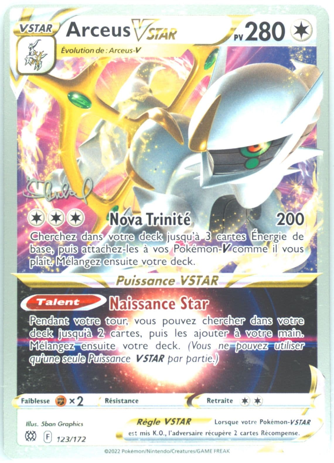 Arceus Vstar Adp-French (123) 2023 Pokemon 2022 World Championships Deck: Adp