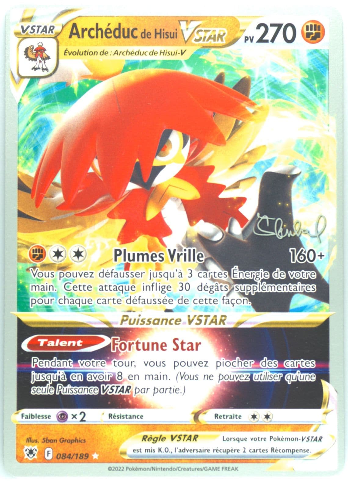 Hisuian Decidueye Vstar Adp-French (084) 2023 Pokemon 2022 World Championships Deck: Adp