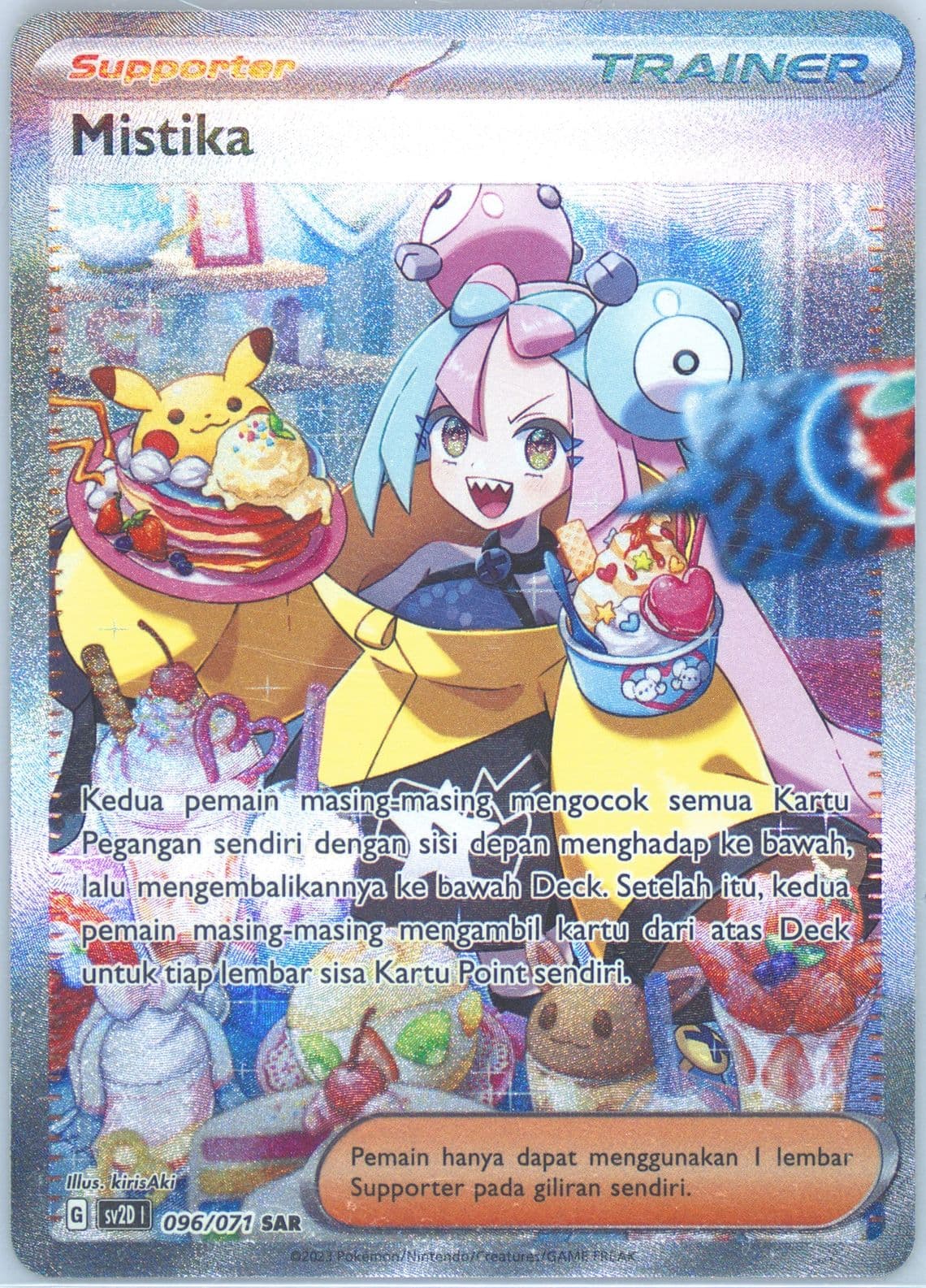 Iono Special Art Rare (096) 2023 Pokemon Indonesian Sv2d I-Clay Burst