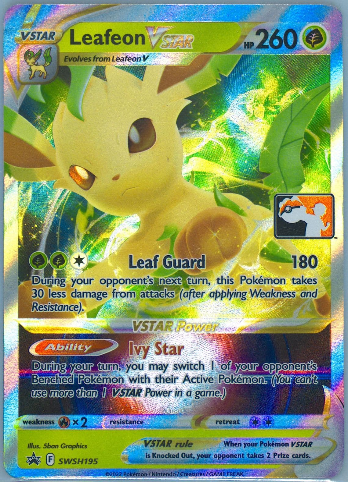 Leafeon Vstar (195) 2023 Pokemon Play! Pokemon Prize Pack: Series 2