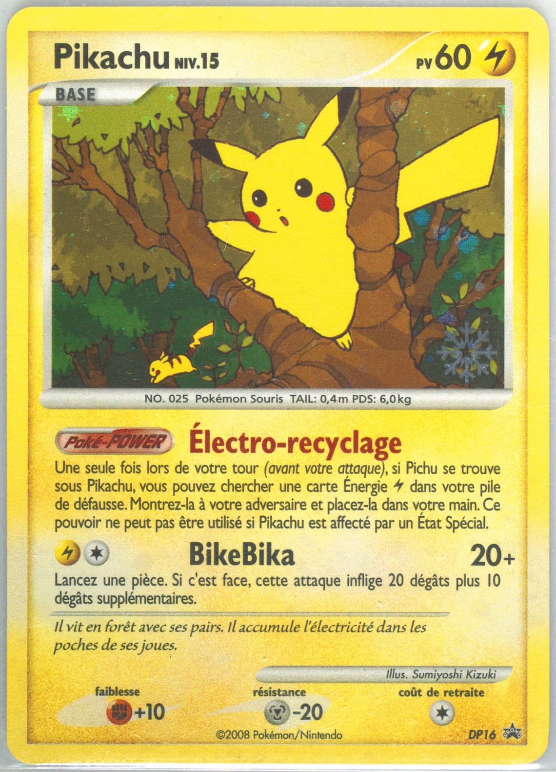 Pikachu-Holo Countdown Calendar-French (DP16) 2008 Pokemon Diamond & Pearl Black Star Promo