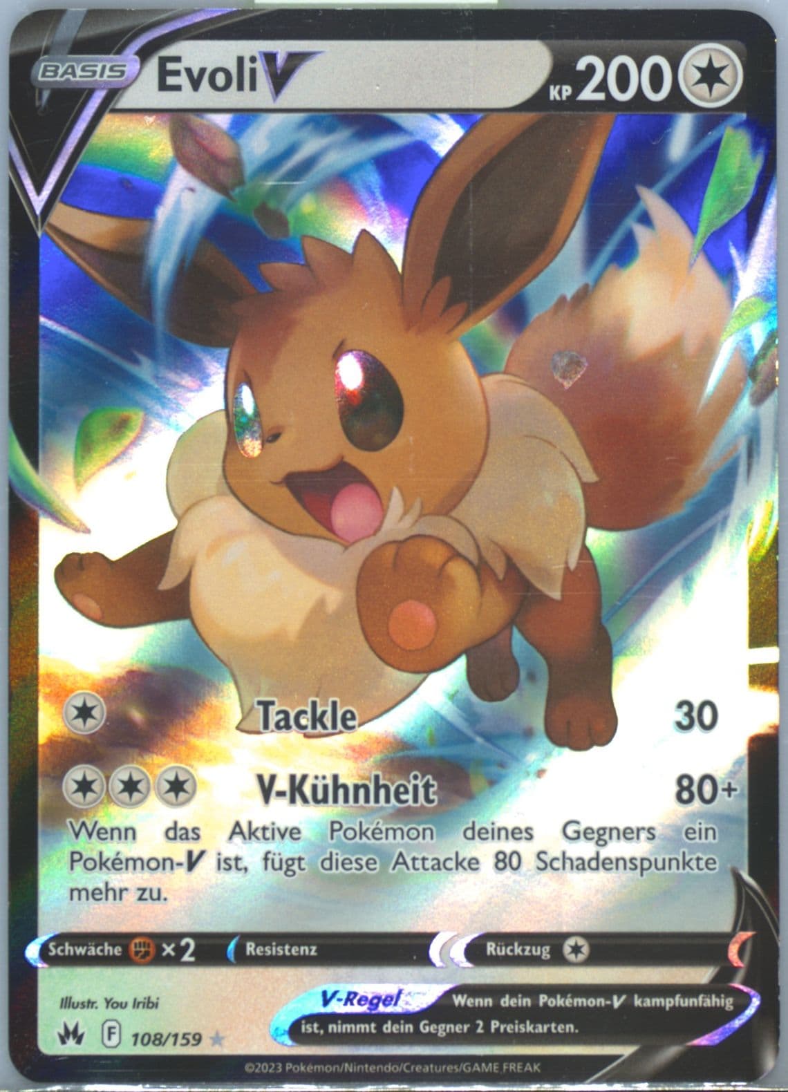 Evoli V German (108) 2023 Pokemon Sword and Shield Crown Zenith