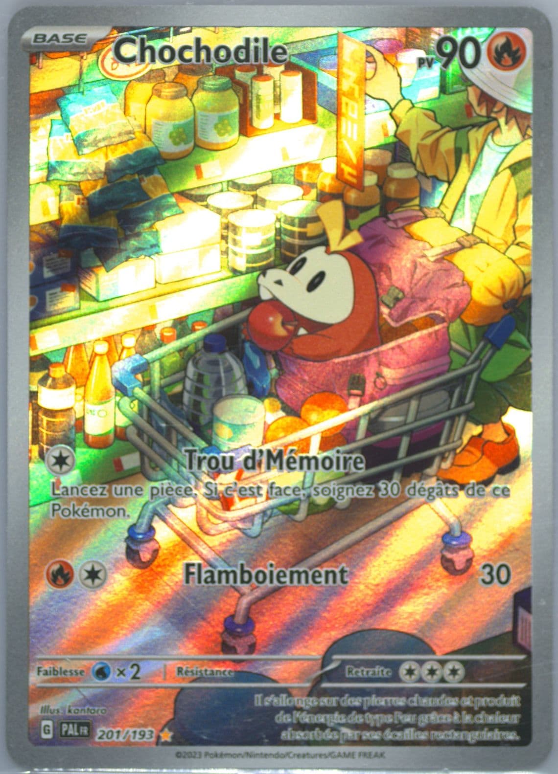 Fuecoco Illustration Rare (201) 2023 Pokemon French Pal FR-Paldea Evolved