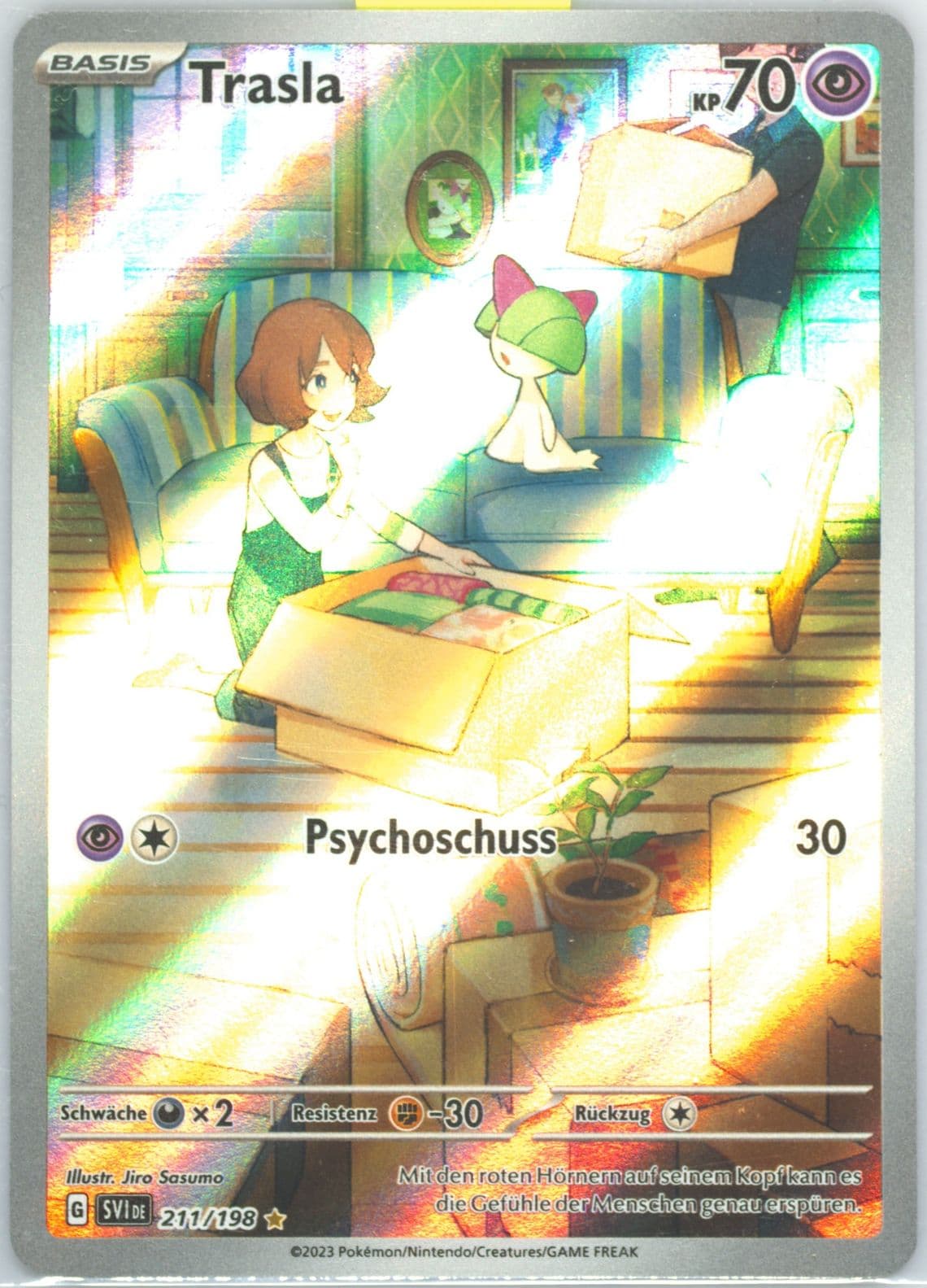 Ralts Illustration Rare (211) 2023 Pokemon German Svi de-Scarlet & Violet