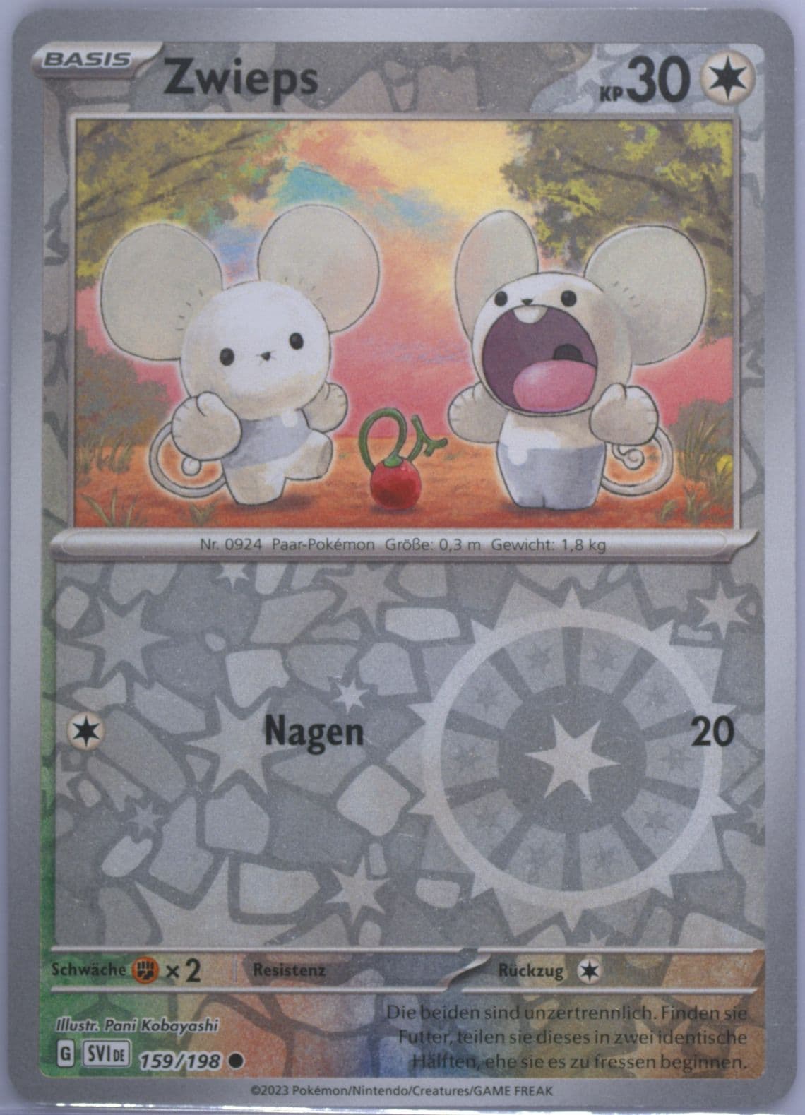 Tandemaus Reverse Holo (159) 2023 Pokemon German Svi de-Scarlet & Violet