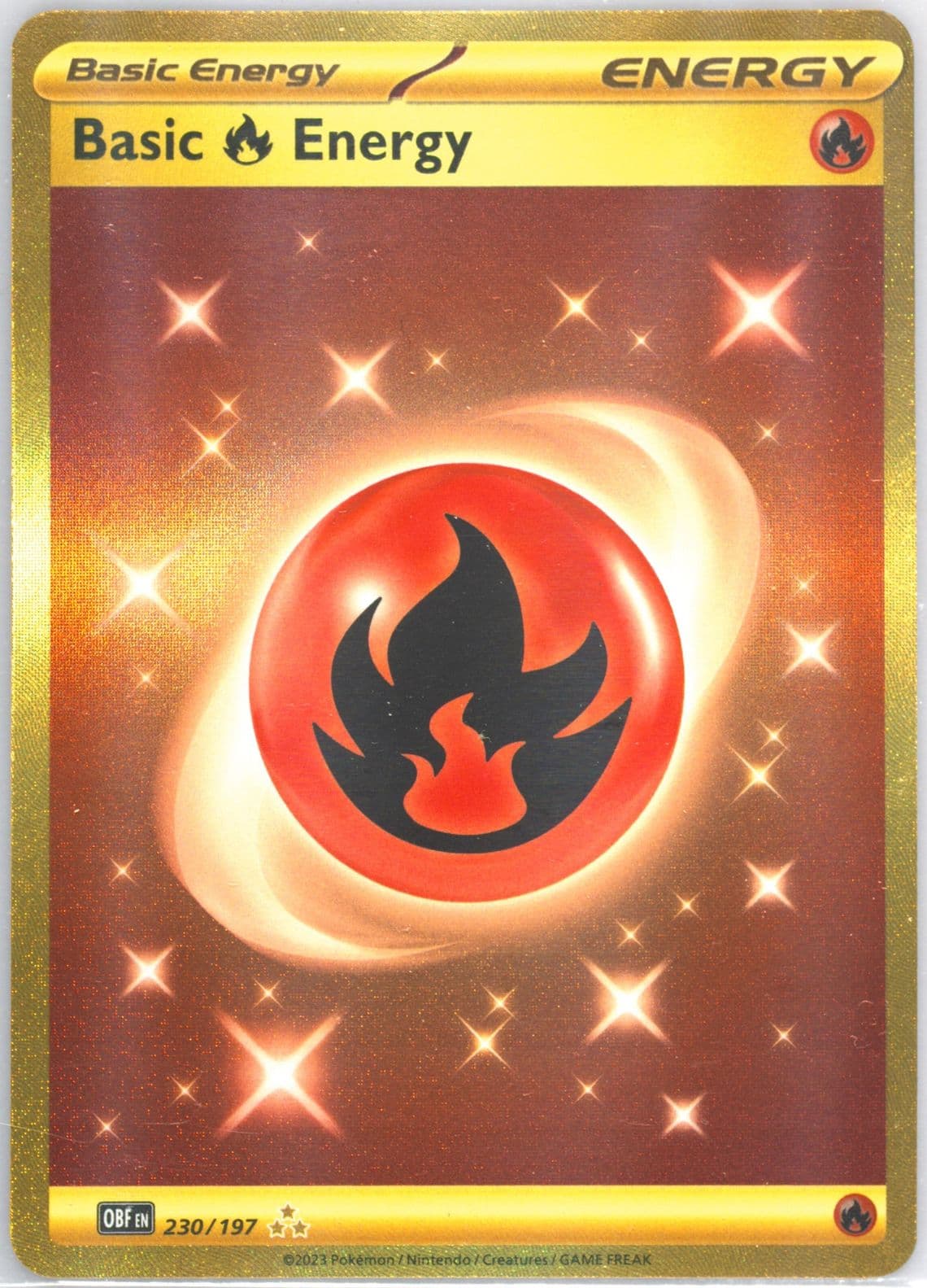 Basic Fire Energy Hyper Rare (230) 2023 Pokemon Obf EN-Obsidian Flames