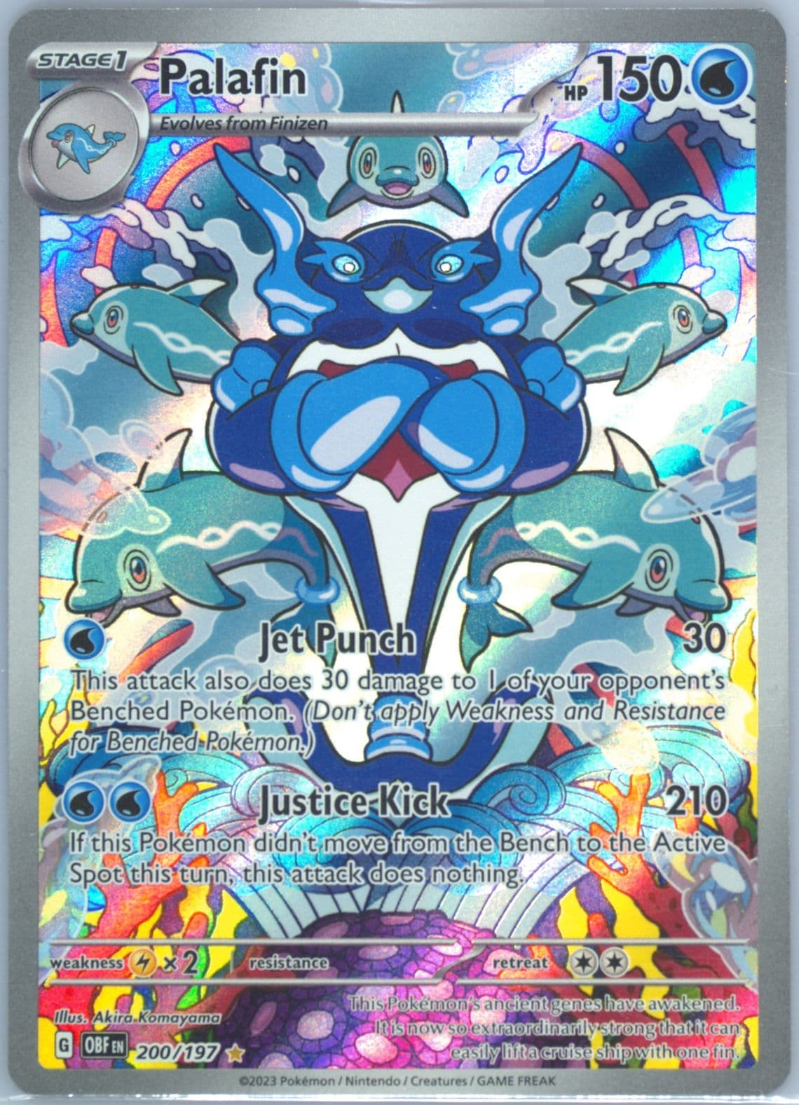 Palafin Illustration Rare (200) 2023 Pokemon Obf EN-Obsidian Flames