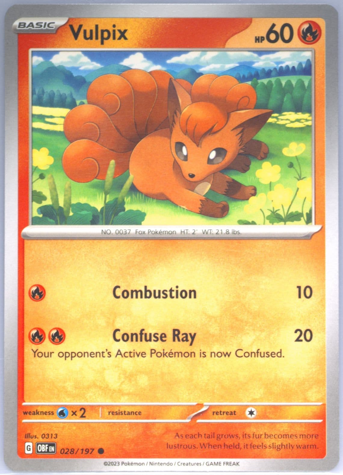 Vulpix (028) 2023 Pokemon Obf EN-Obsidian Flames
